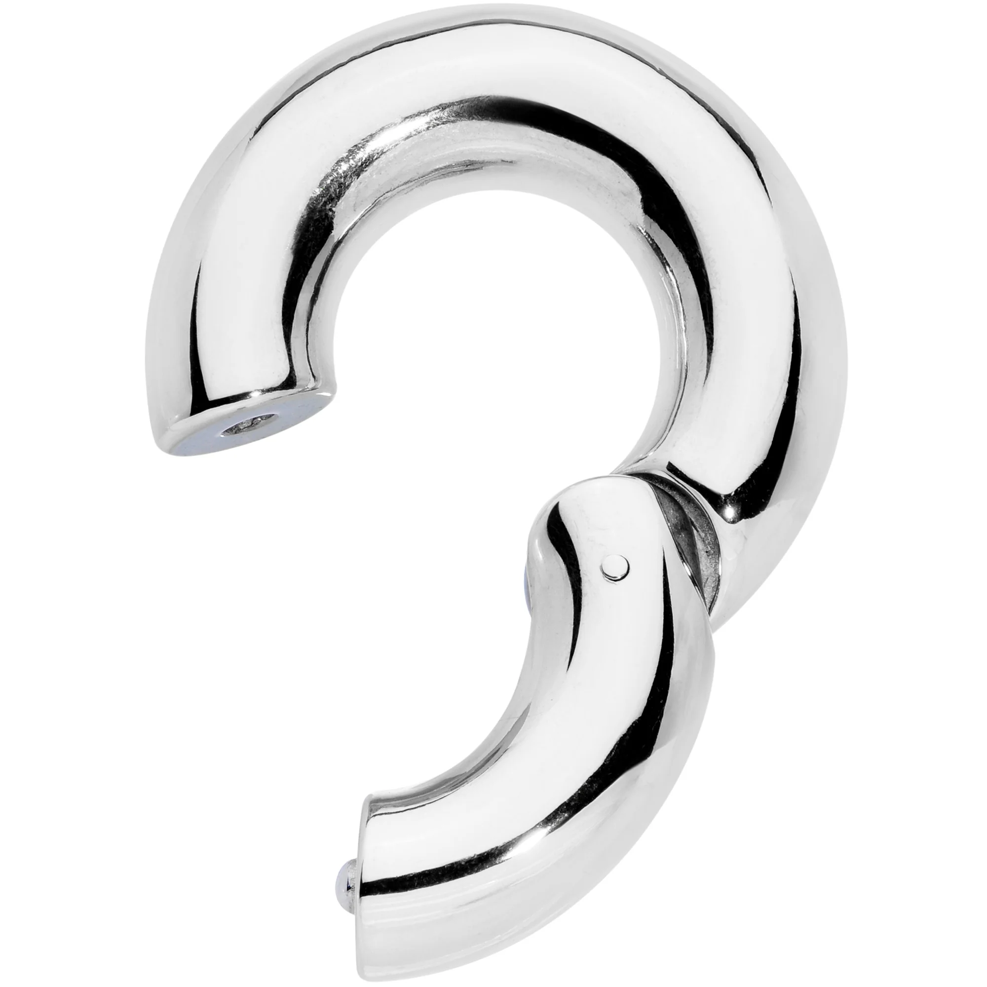 0G 9/16 Stainless Steel Hinged Segment Ring - Image 2