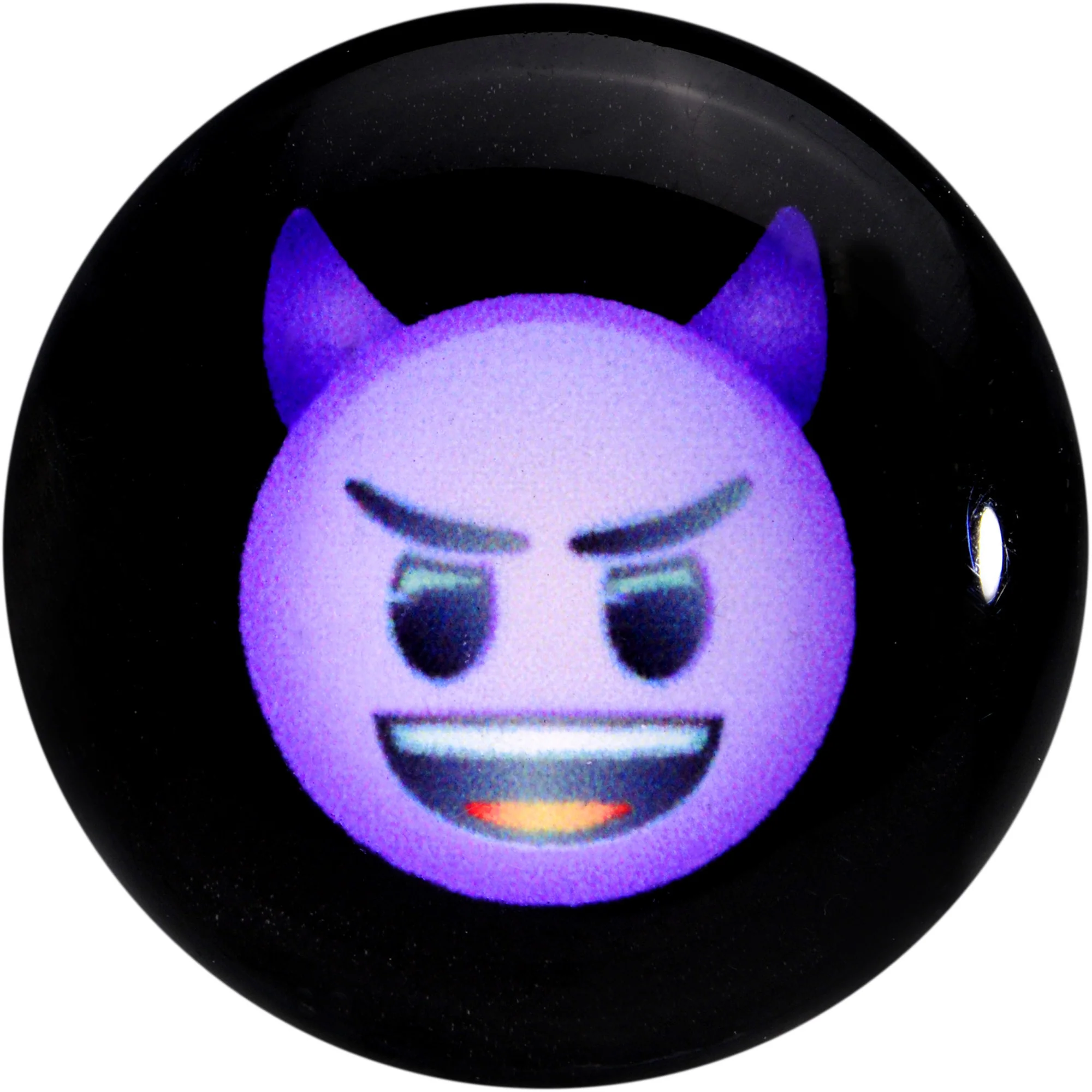 0G Licensed Purple Devil emoji Acrylic Double Flare Plug Set - Image 3