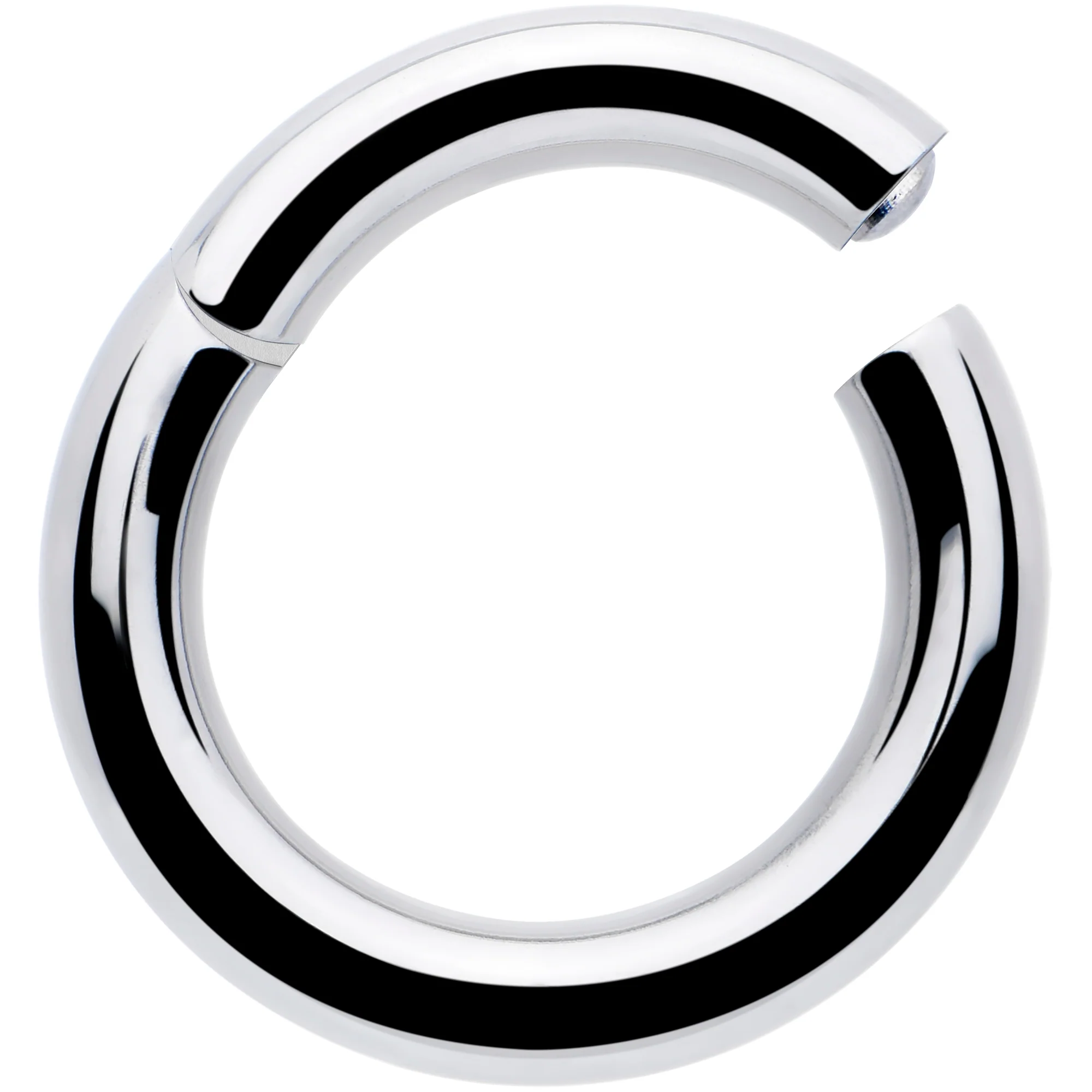 10G 3/8 316L Surgical Steel Precision Hinged Segment Hoop - Image 2