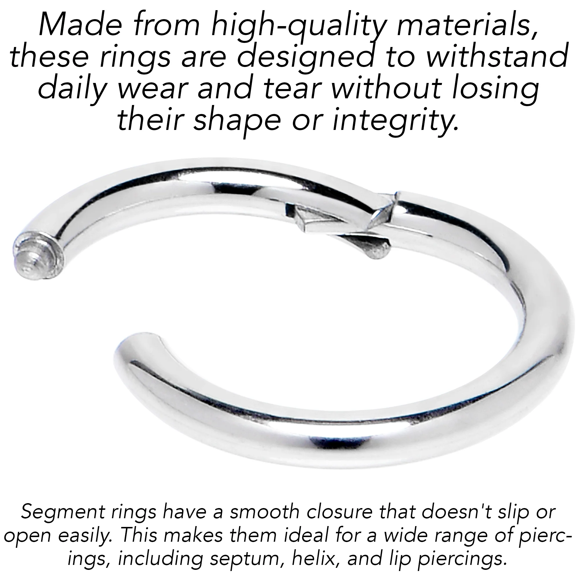 10G 5/8 316L Surgical Steel Precision Hinged Segment Hoop - Image 8