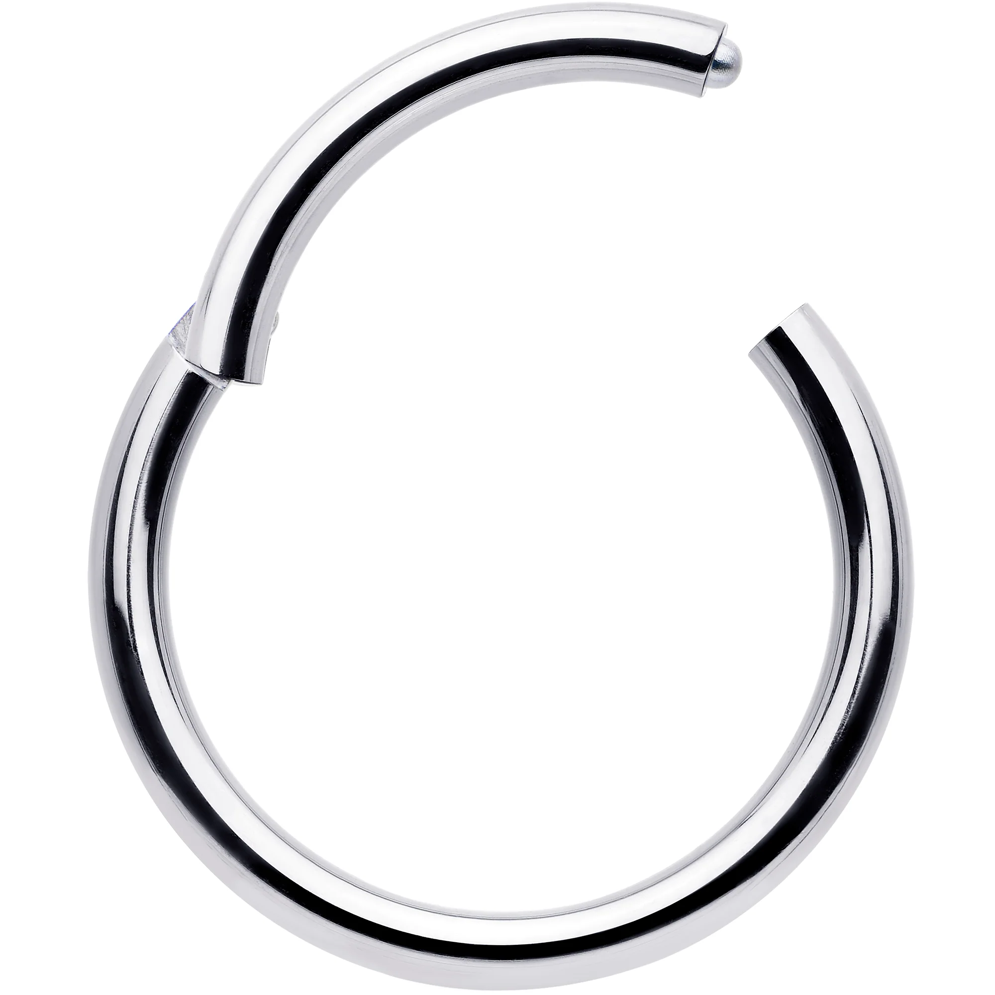 12G 5/8 316L Surgical Steel Precision Hinged Segment Hoop - Image 2