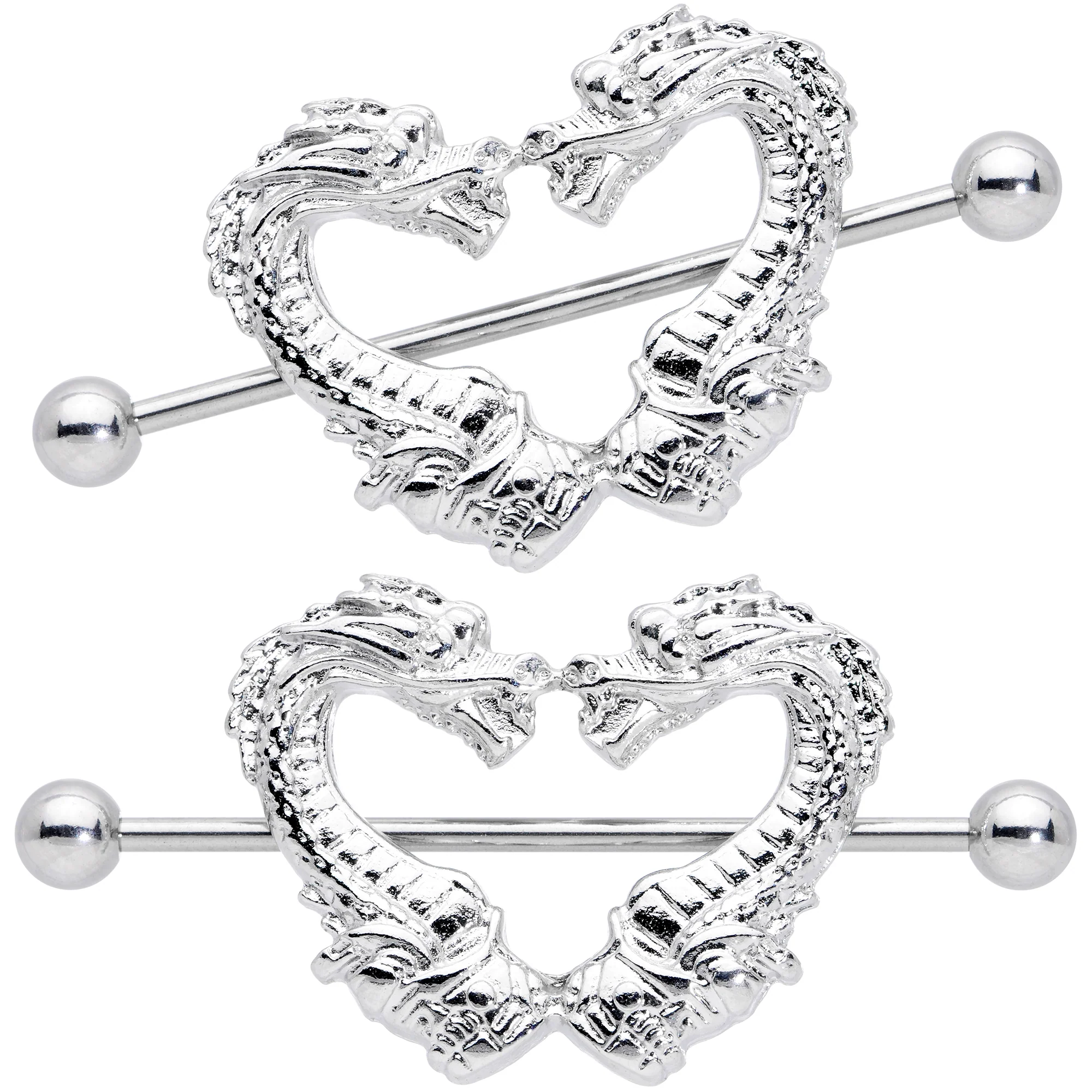 14G 13/16 Dragons Heart Nipple Shield Set