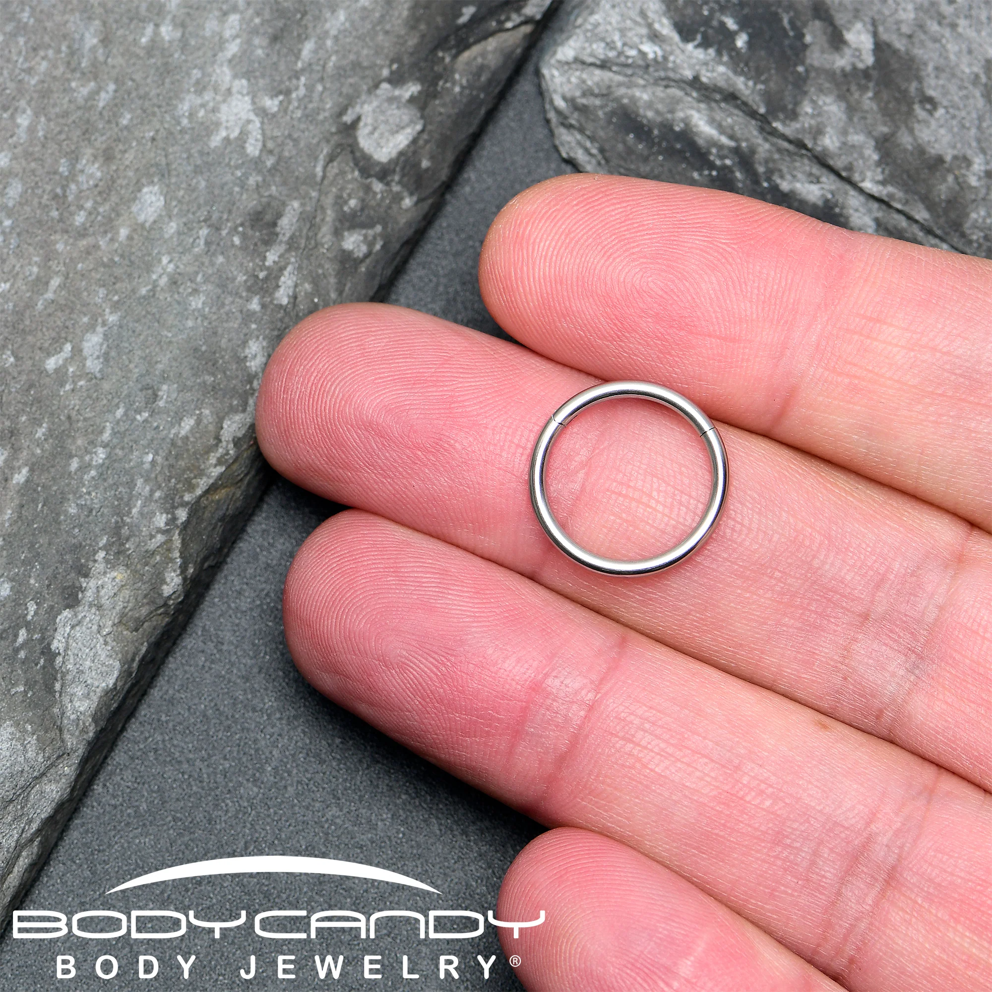 14G 9/16 316L Surgical Steel Precision Hinged Segment Hoop - Image 7