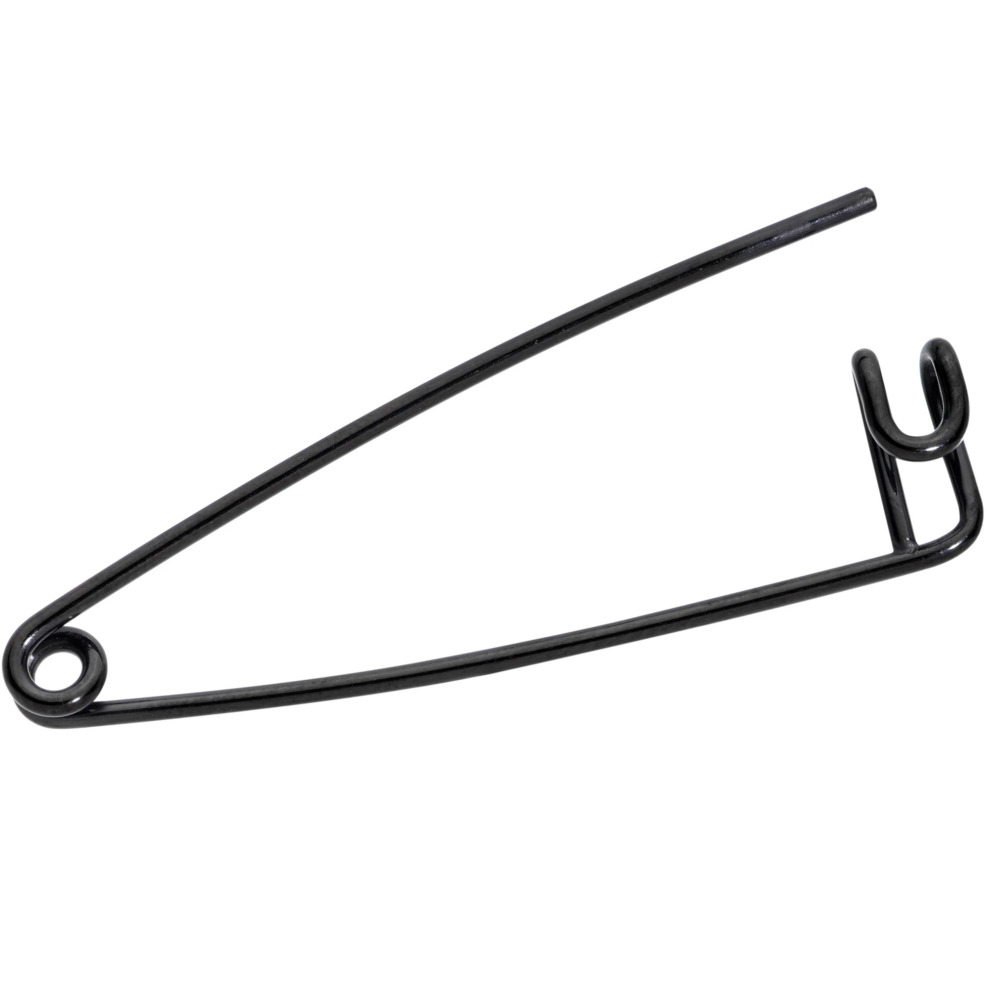 16G Black Punk Rock Safety Pin Industrial Barbell 38mm - Image 2