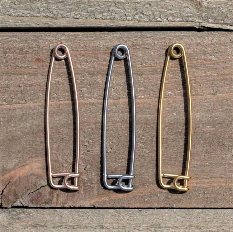 16G Punk Rock Safety Pin Industrial Barbell 38mm - Image 2