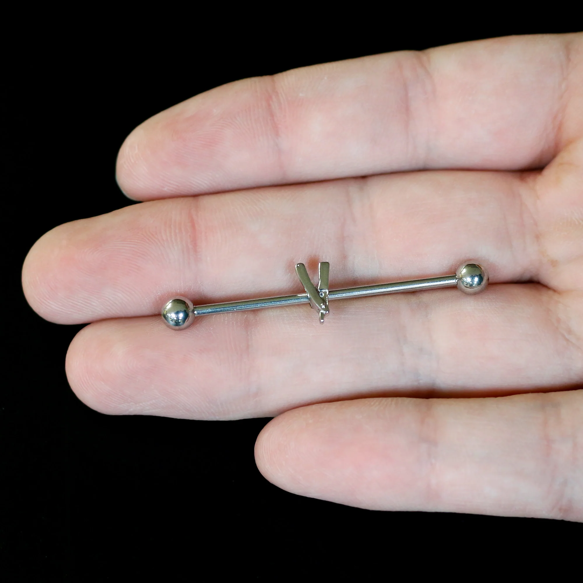 14G Straight Razor Industrial Barbell 38mm - Image 5