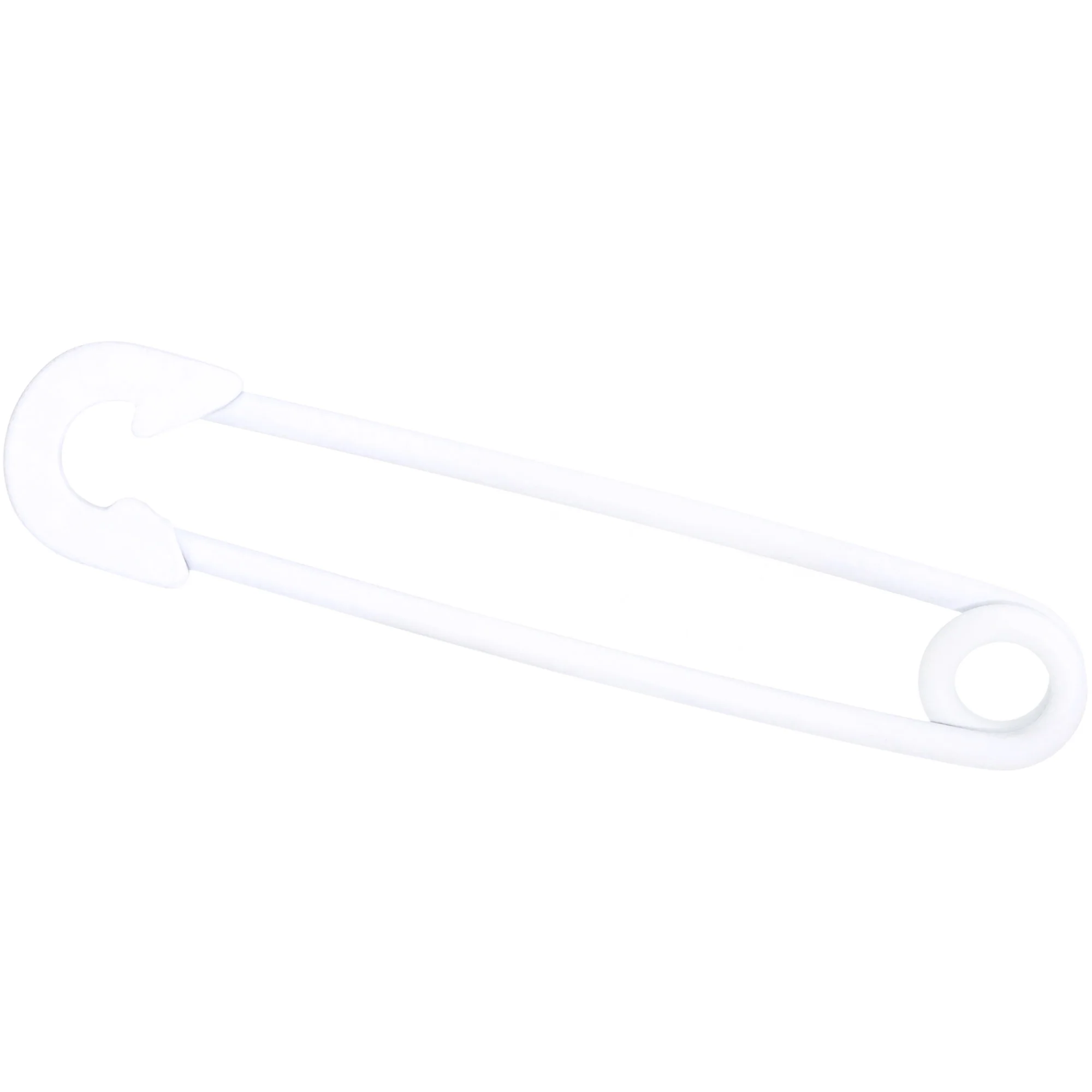 14G White Matte Punk Rock Safety Pin Industrial Barbell 38mm