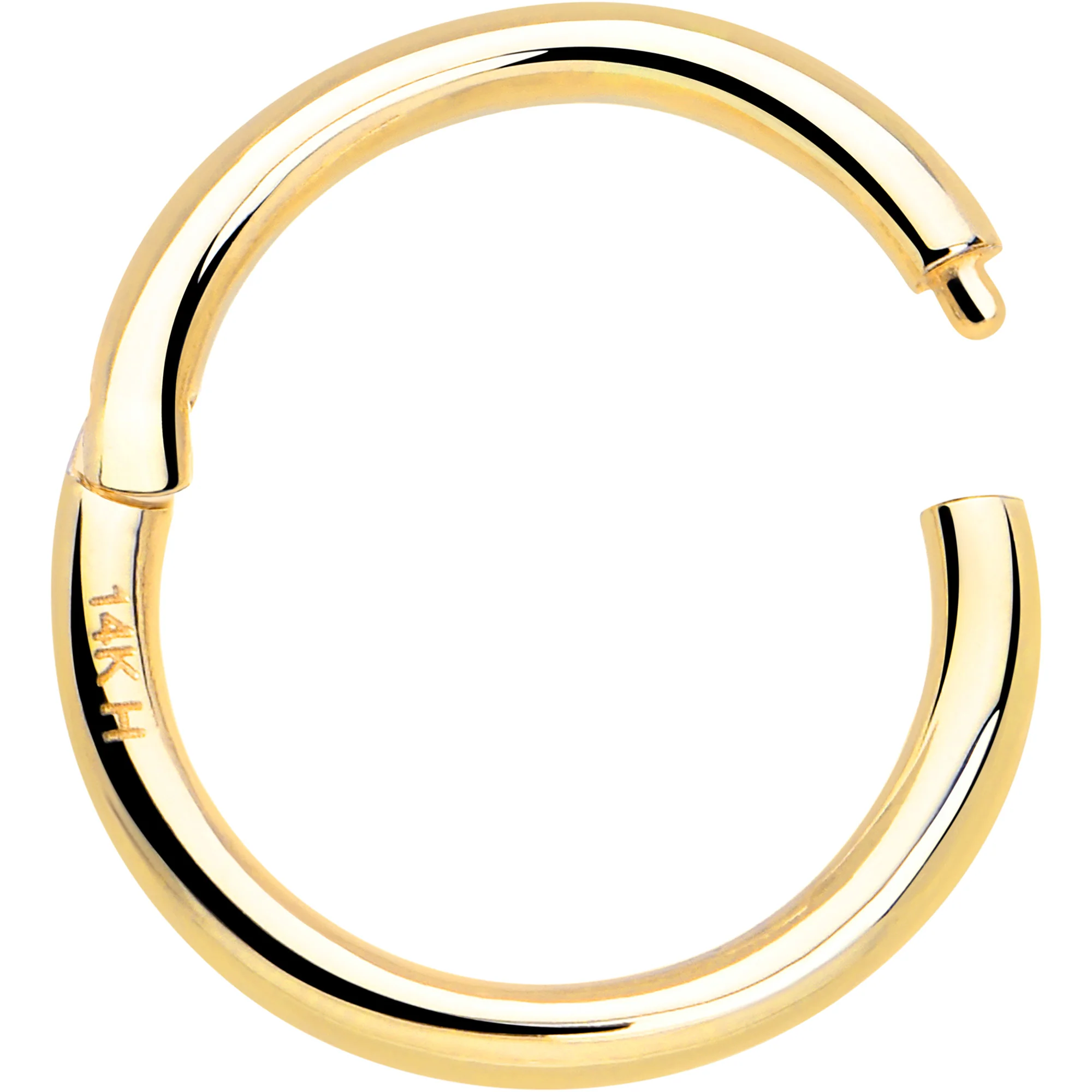 14k Solid Yellow Gold Hinged Segment Ring Elegance 18G 5/16 - Image 3