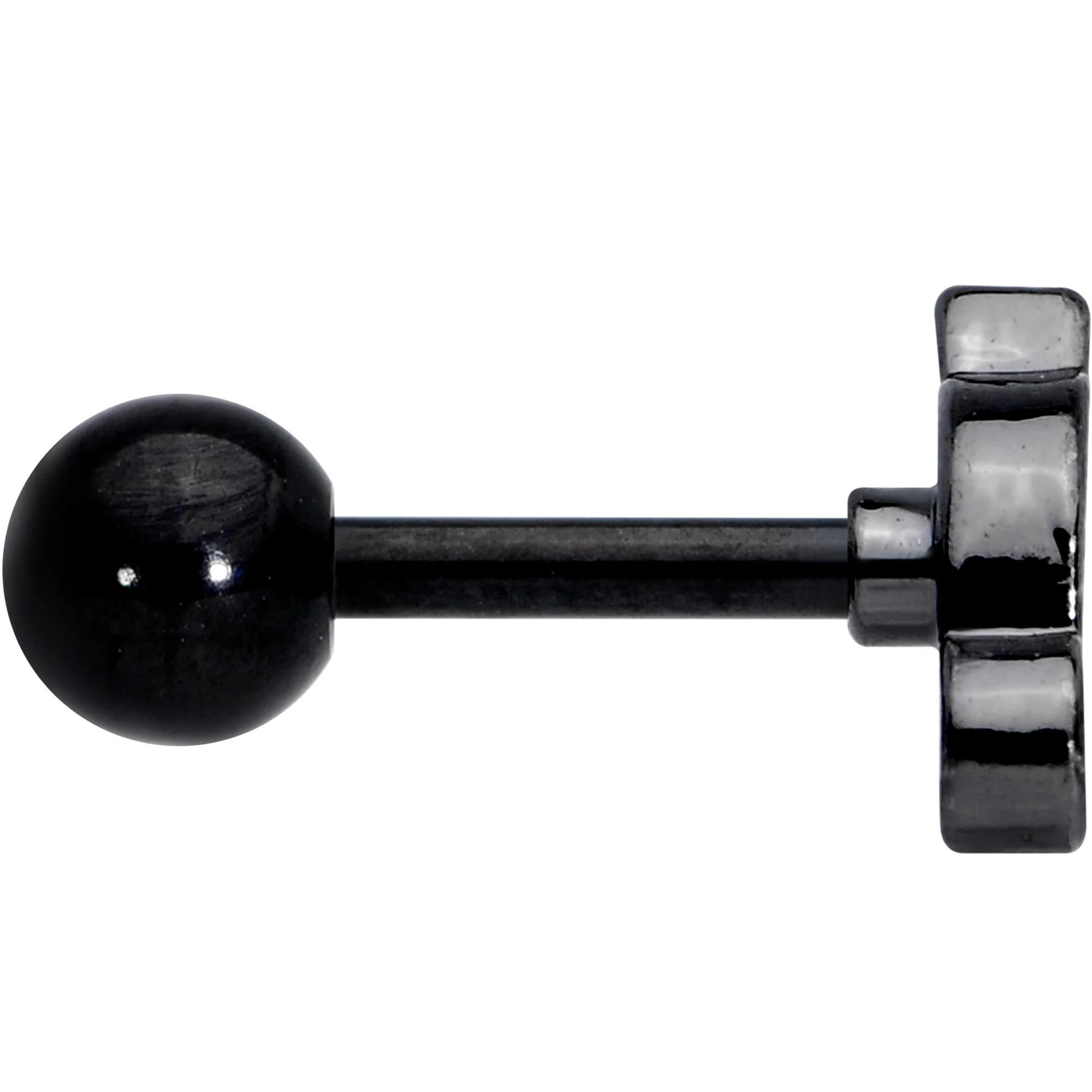16G 1/4 Black Mouse Cartilage Tragus Earring - Image 3