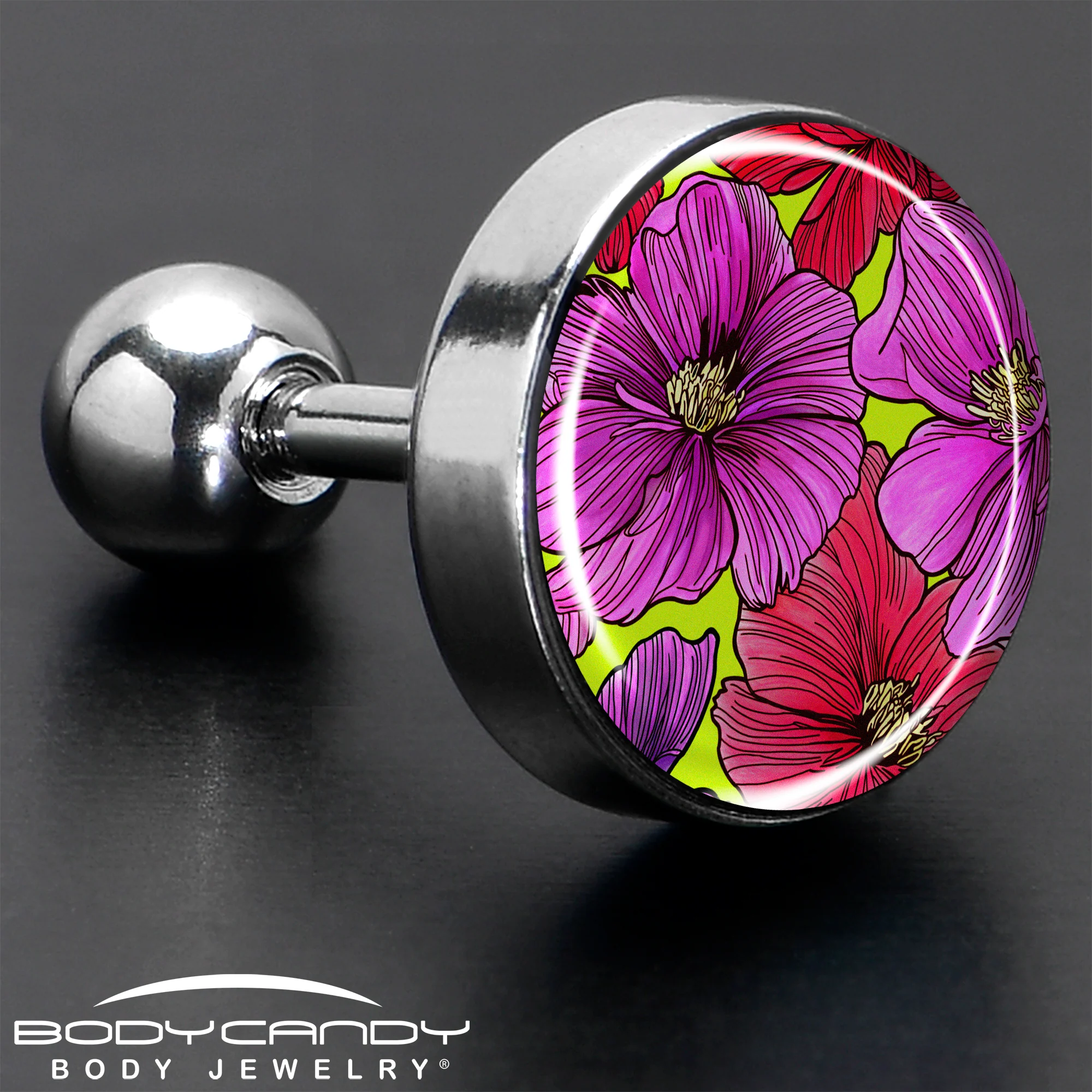 16G 1/4 Blossom Creation Tropical Floral Flowers Cartilage Earring by Onyx O - Image 7