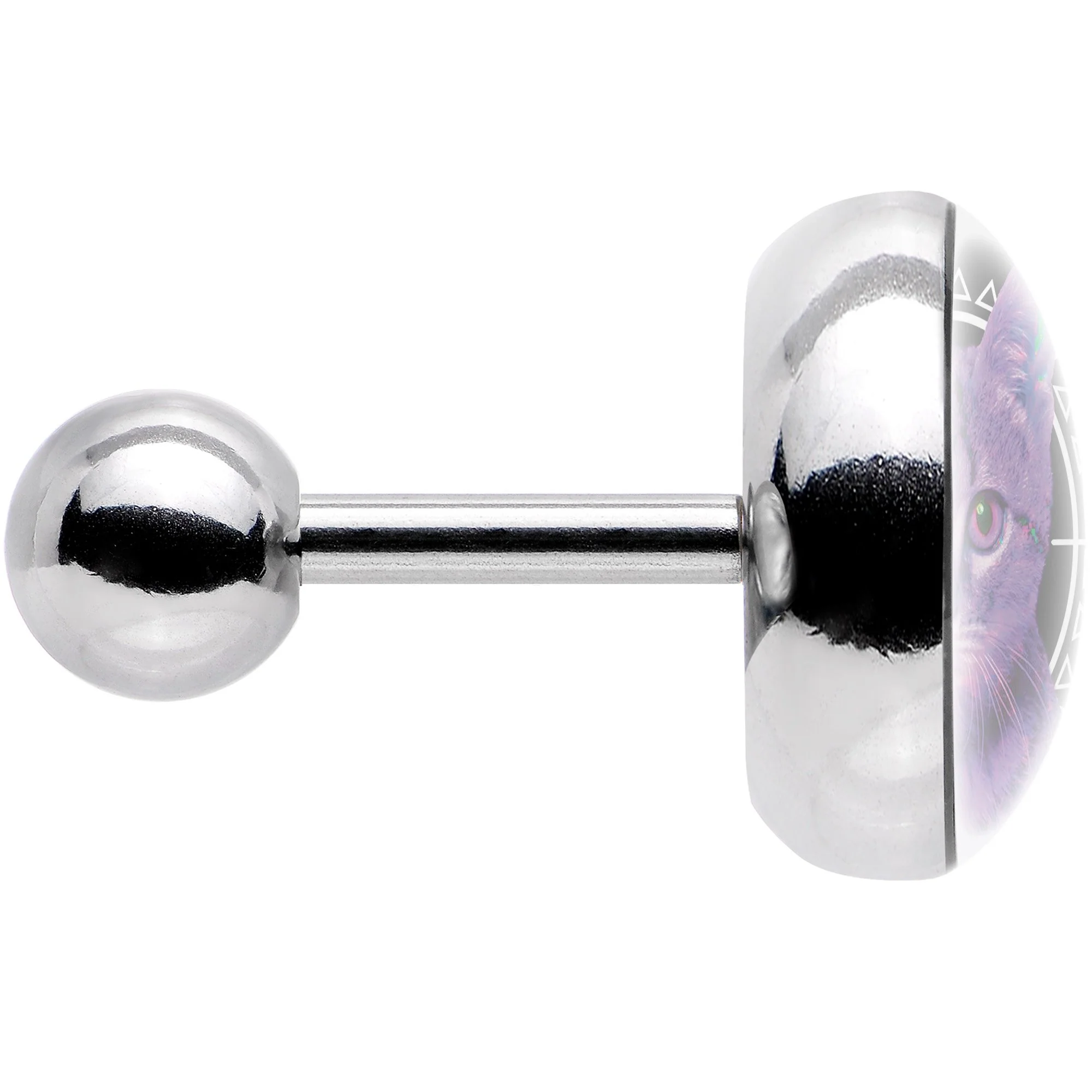16G 1/4 Boho Fuchsia Kitty Cat Tragus Cartilage Earring - Image 3