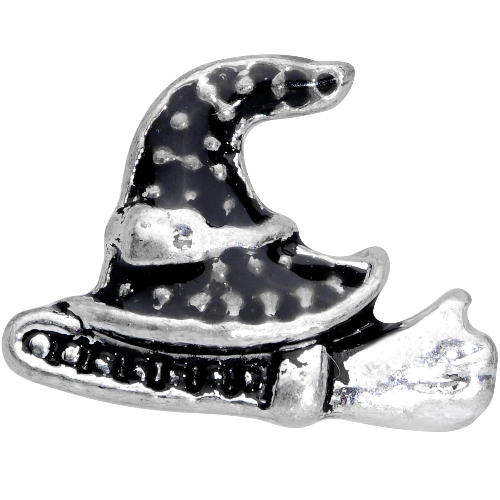 16G 1/4 Broom Witch Hat Halloween Cartilage Tragus Earring - Image 2