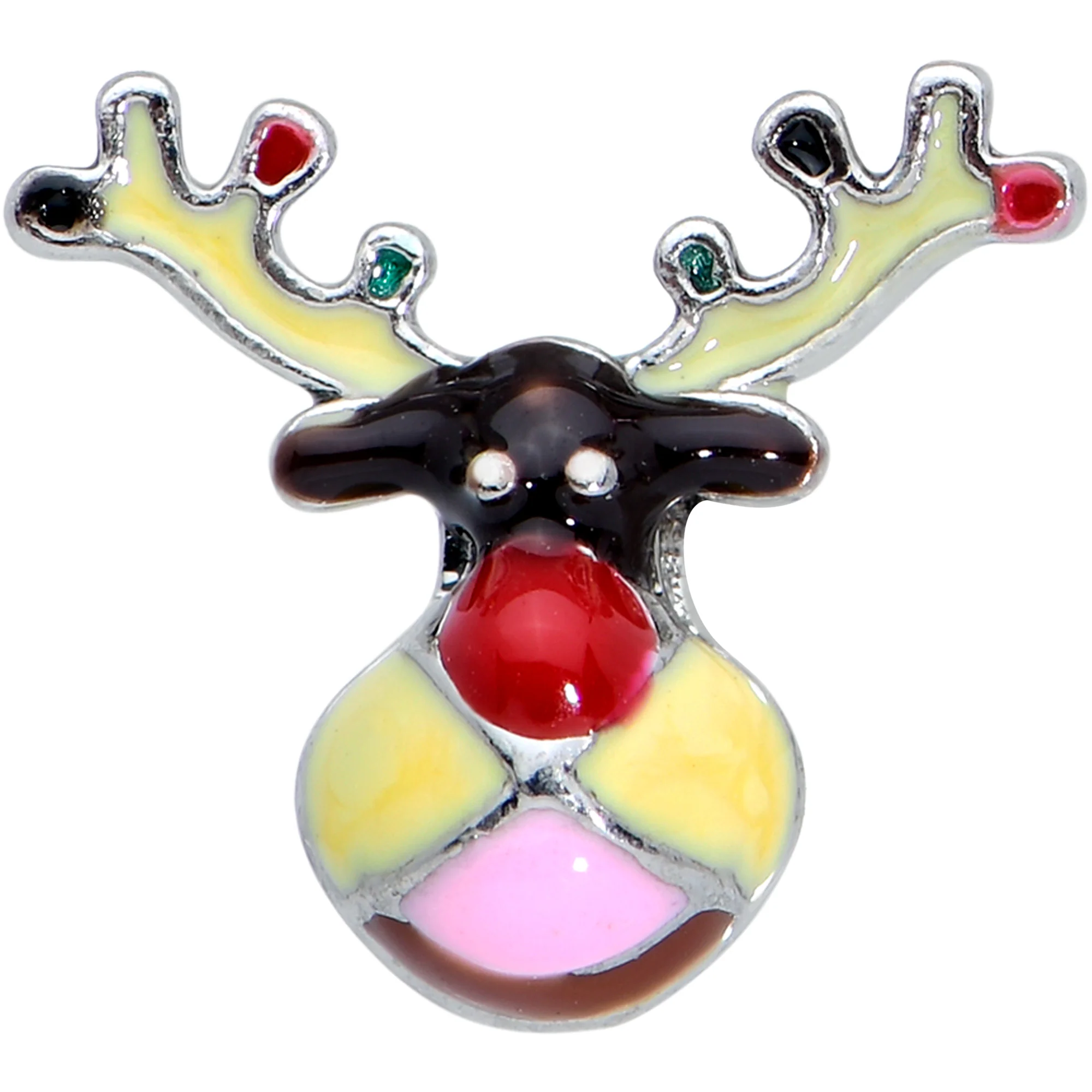 16G 1/4 Colorful Reindeer Christmas Cartilage Tragus Earring - Image 2