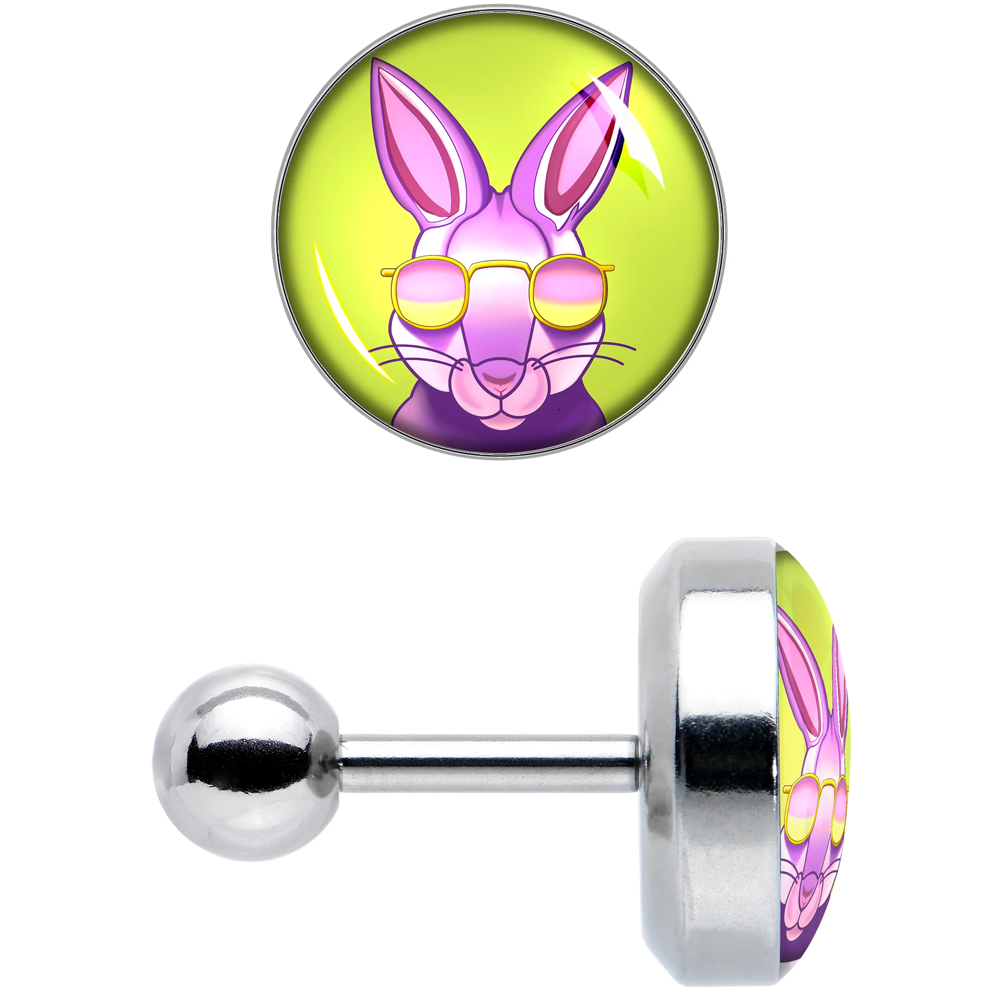 16G 1/4 Cool Shades Bunny Cartilage Tragus Earring by Onyx O - Image 3