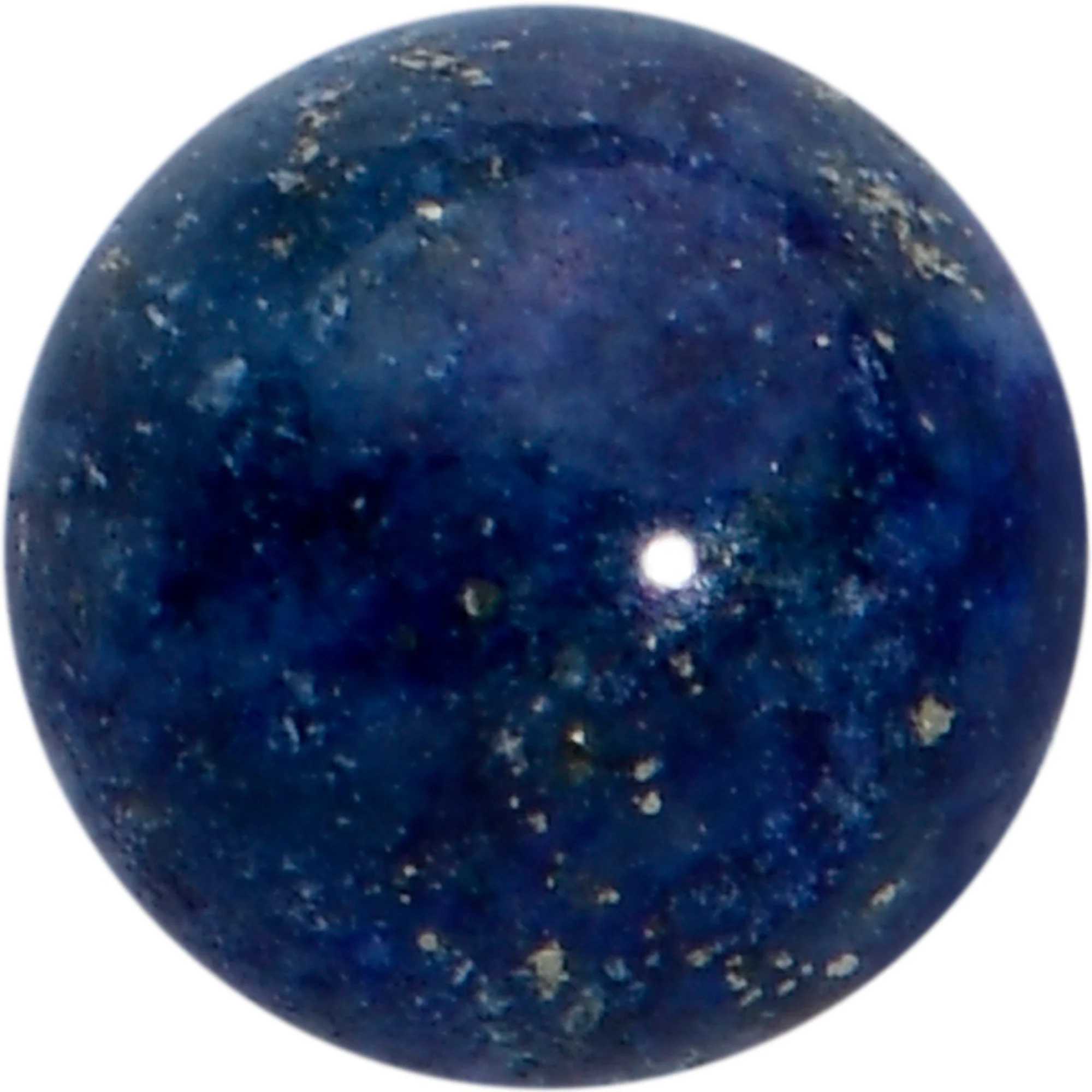 16G 1/4 Elegant Blue Agate Internally Threaded Labret Tragus - Image 2
