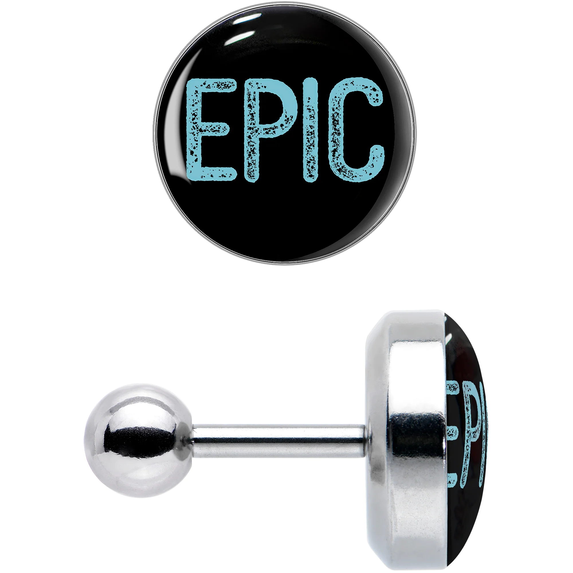 16G 1/4 Epic Blue Cartilage Tragus Earring - Image 3