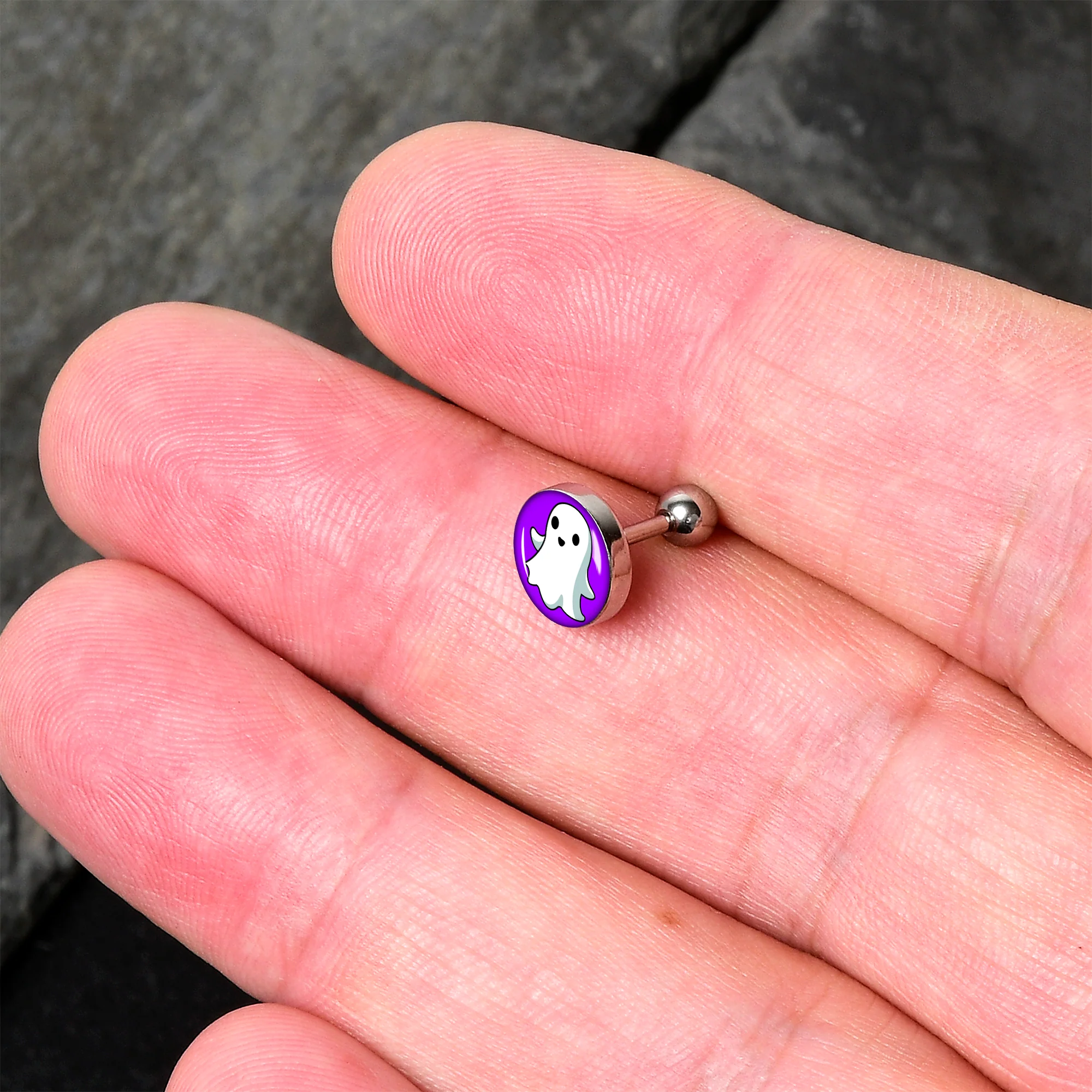 16G 1/4 Ghost Cartilage Tragus Earring by Onyx O - Image 2