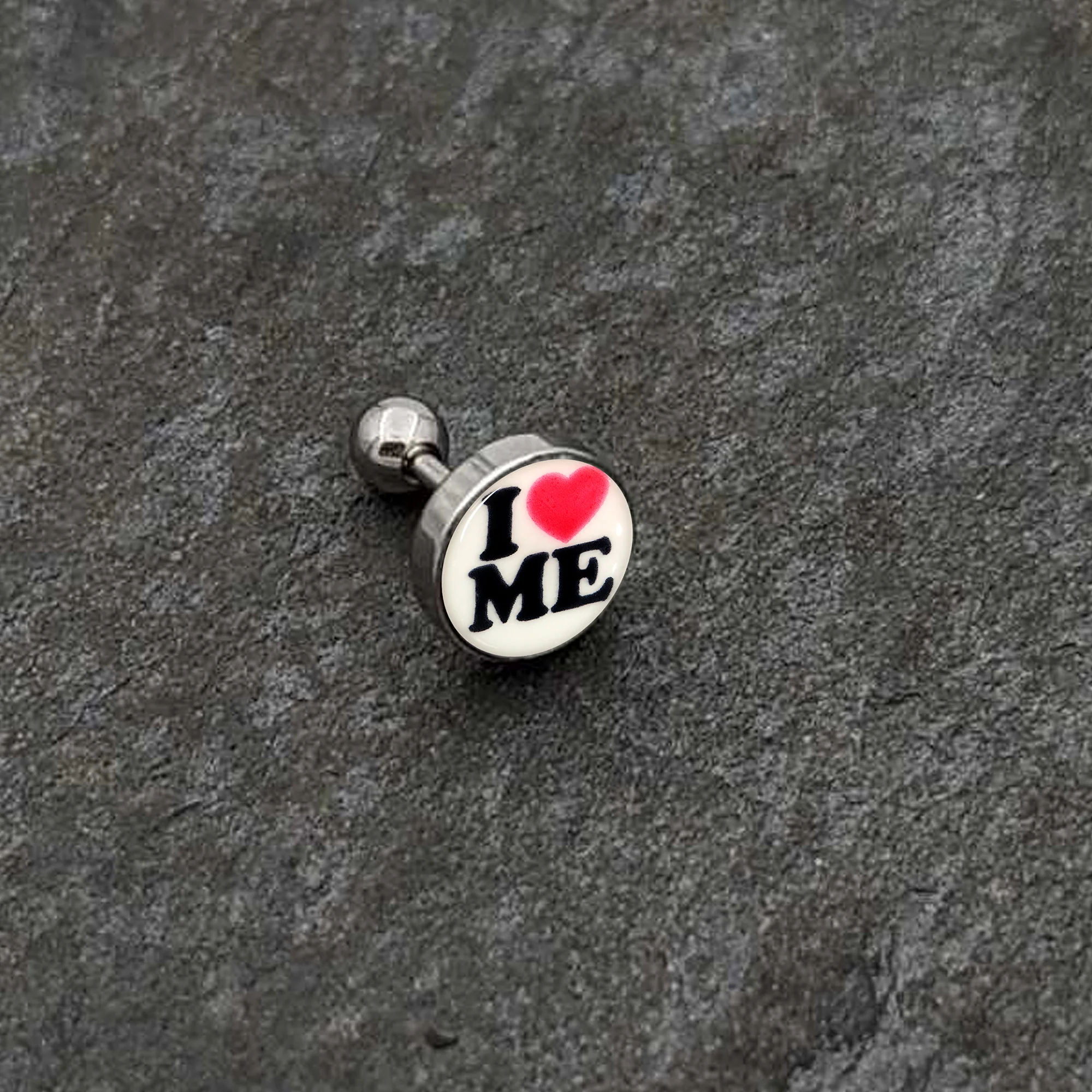 16G 1/4 Glow in the Dark I Love Me Cartilage Tragus Earring - Image 5