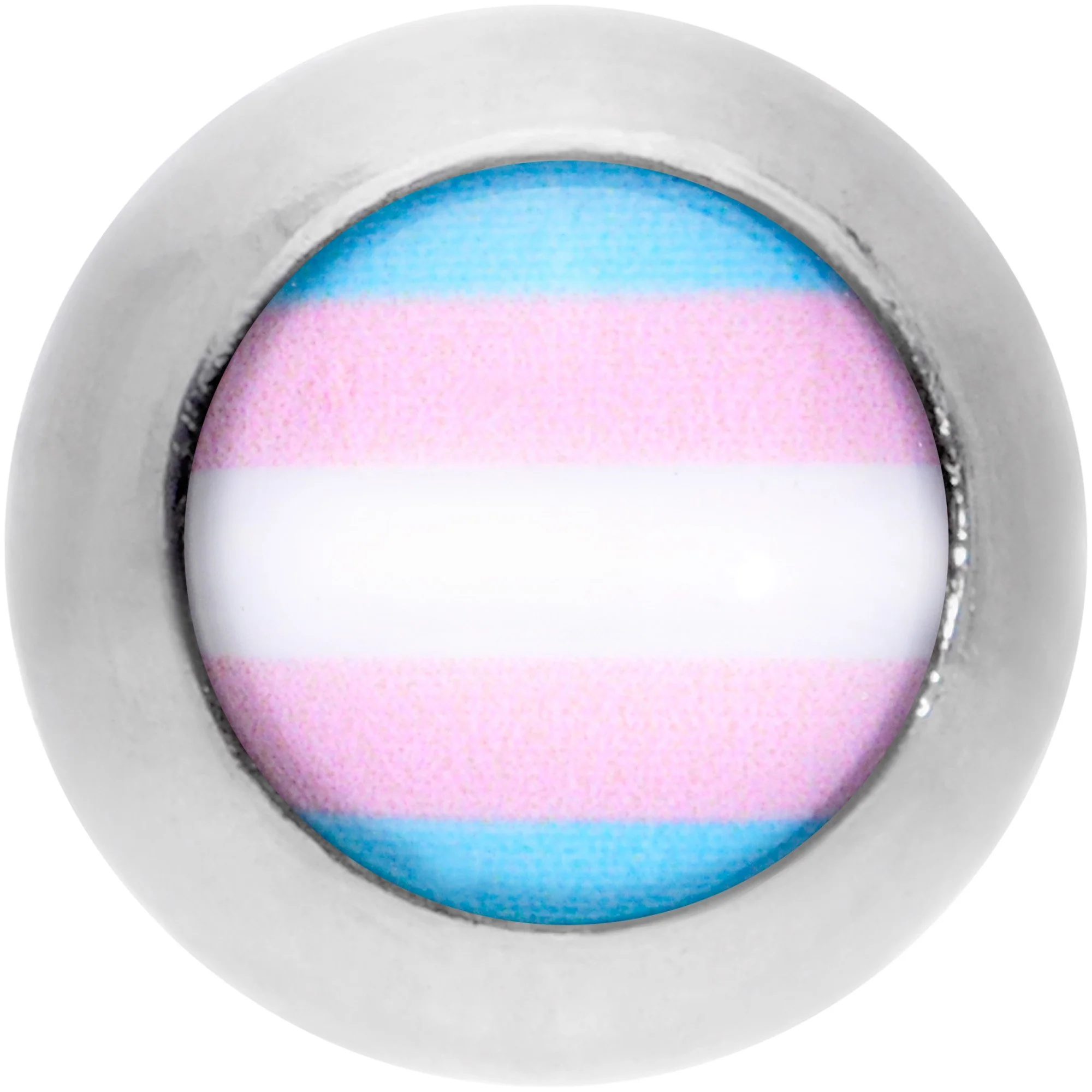 16G 1/4 Pink Blue Transgender Pride Flag Cartilage Tragus Earring - Image 2