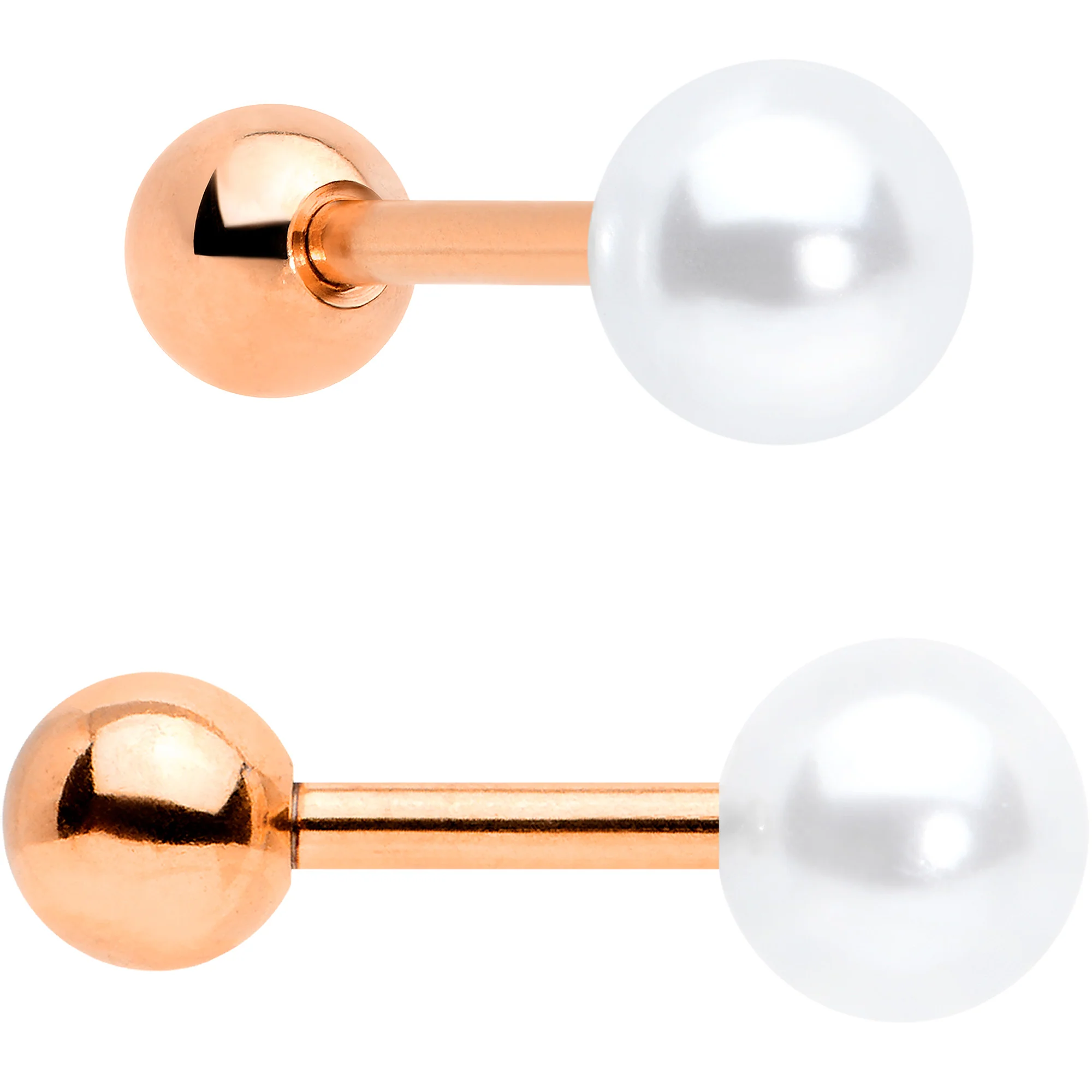 16G 1/4 Rose Gold Tone Bee Smile Flower Cartilage Tragus Set of 3 - Image 3