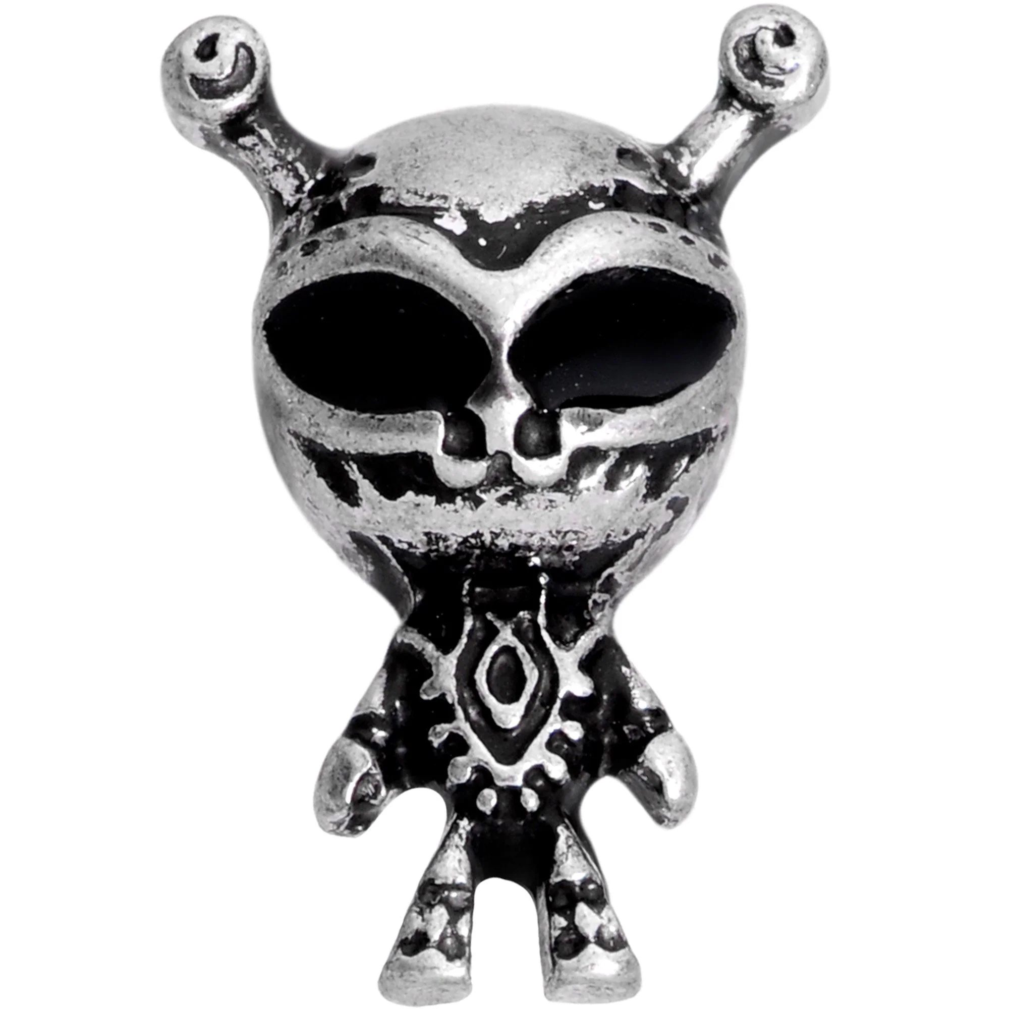16G 1/4 Sweet Black Eyed Alien Tragus Cartilage Earring - Image 2