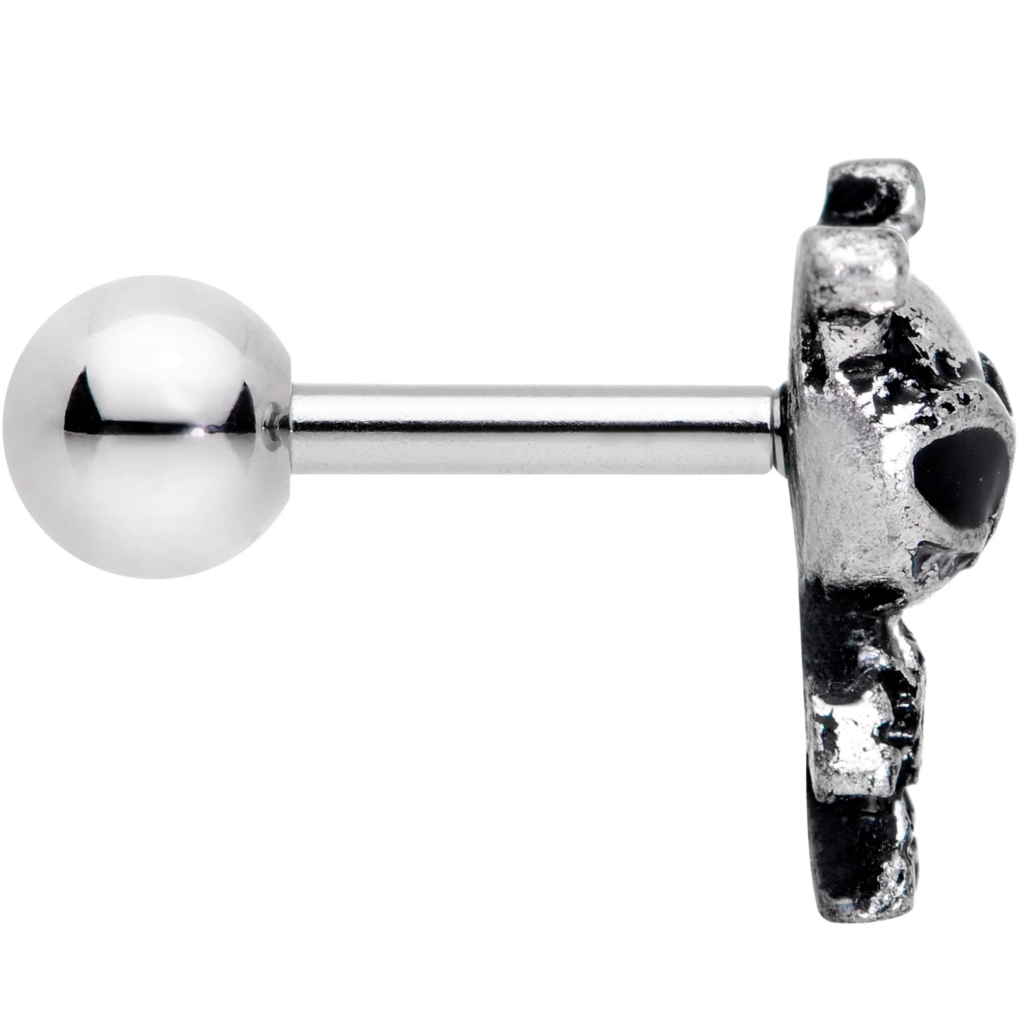 16G 1/4 Sweet Black Eyed Alien Tragus Cartilage Earring - Image 3