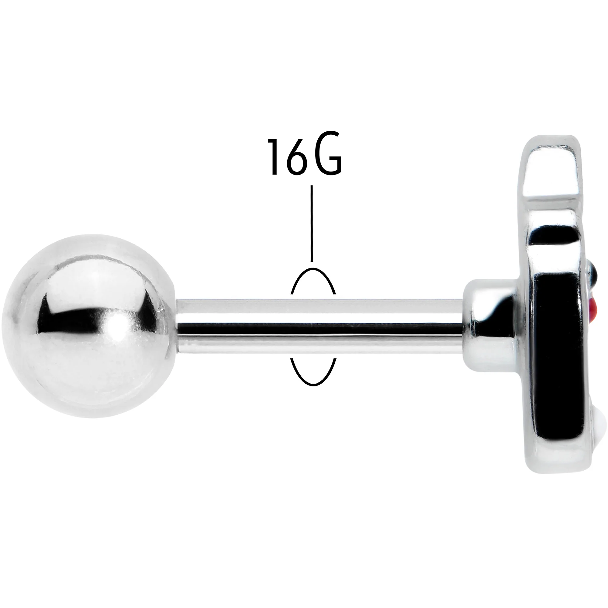 16G 1/4 Sweet Love Letter Valentine Cartilage Tragus Earring - Image 5