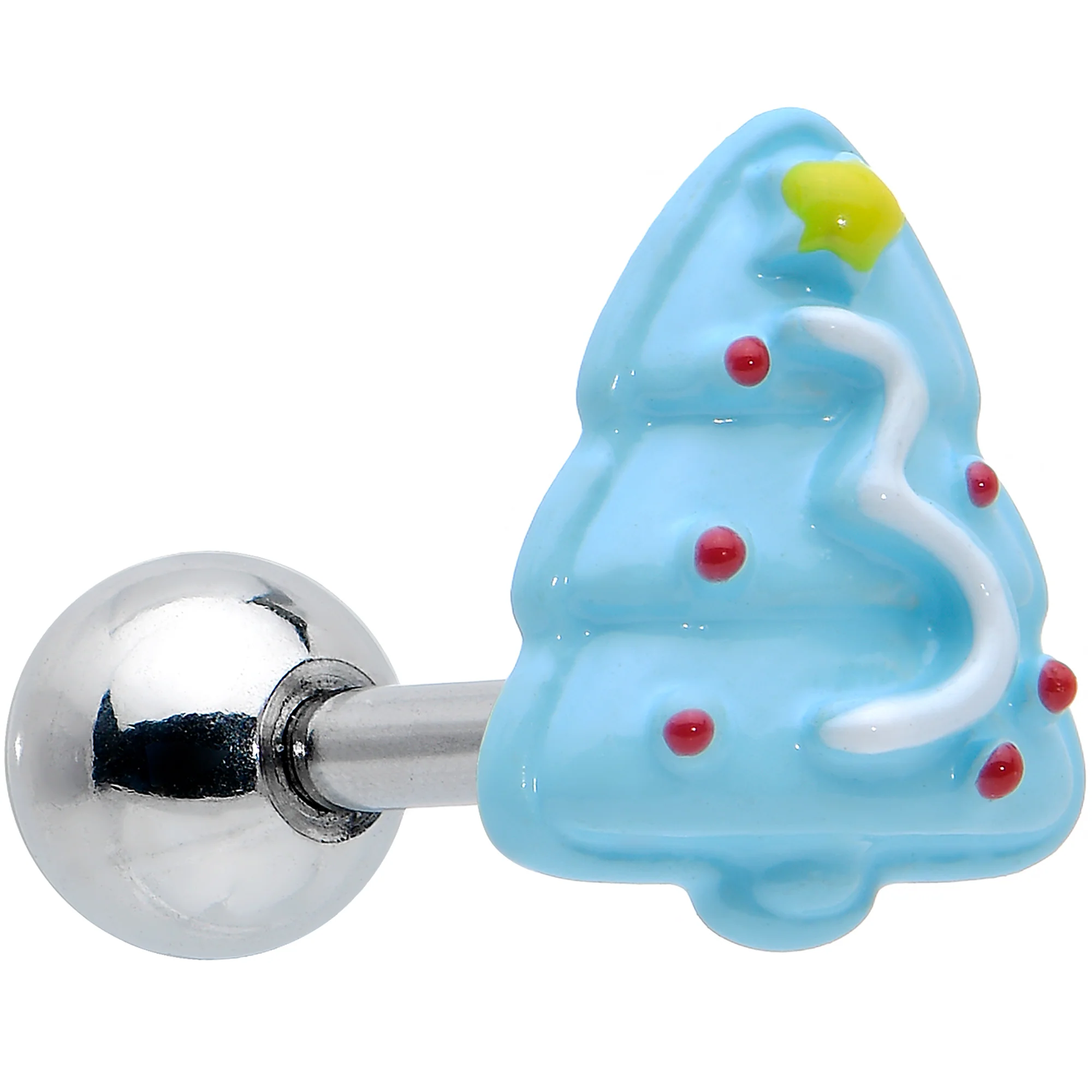 16G 1/4 Glitter Santa Tree Reindeer Cartilage Earring Set of 3 - Image 2