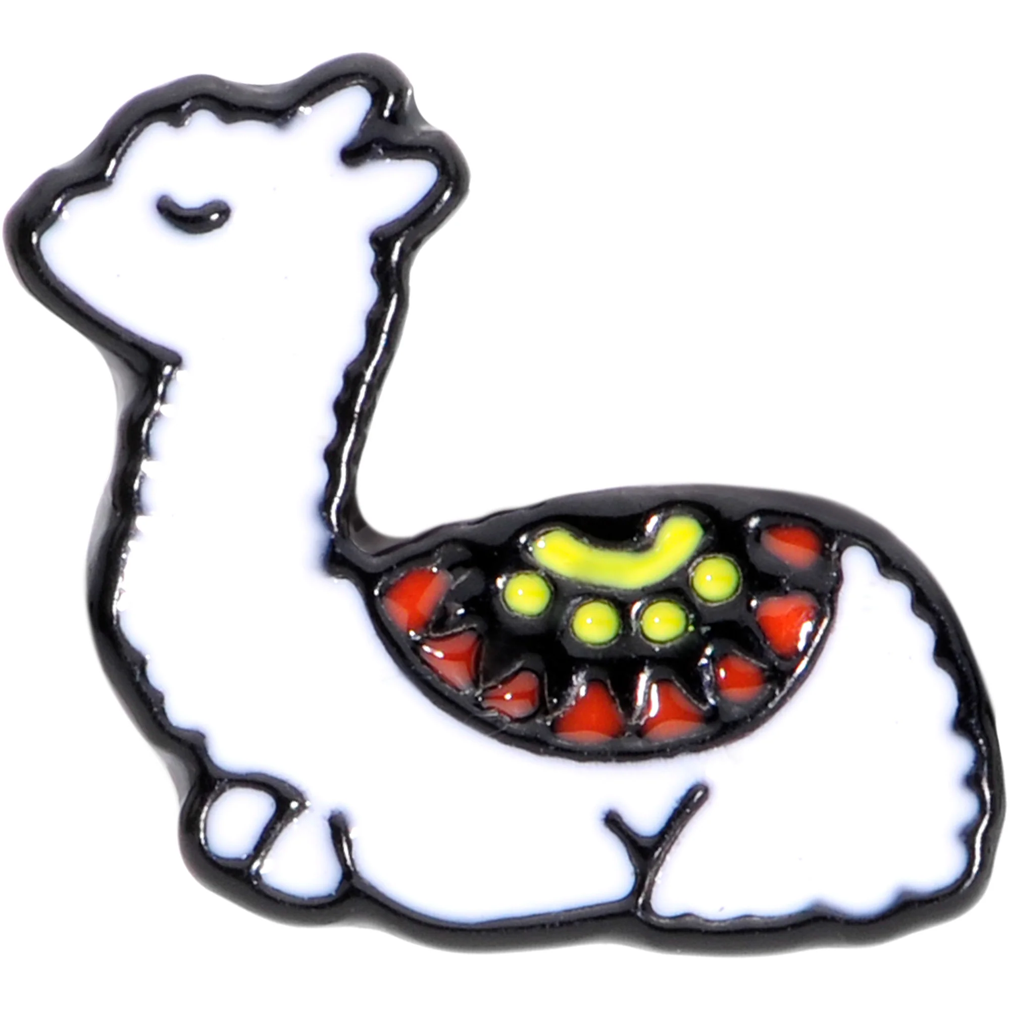 16G 1/4 Snoozing Llama Cartilage Tragus Earring - Image 3