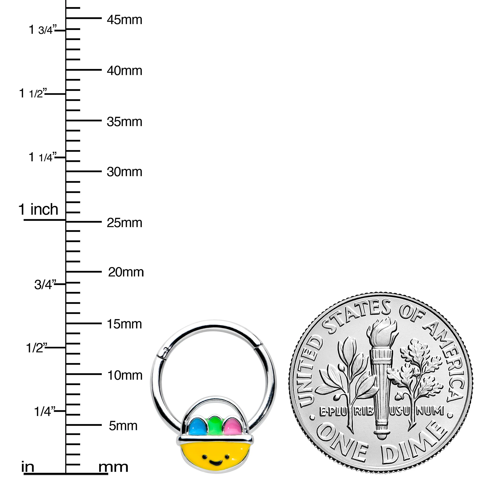 16G 3/8 Celebration Easter Easter Basket Hinged Segment Ring - Image 3