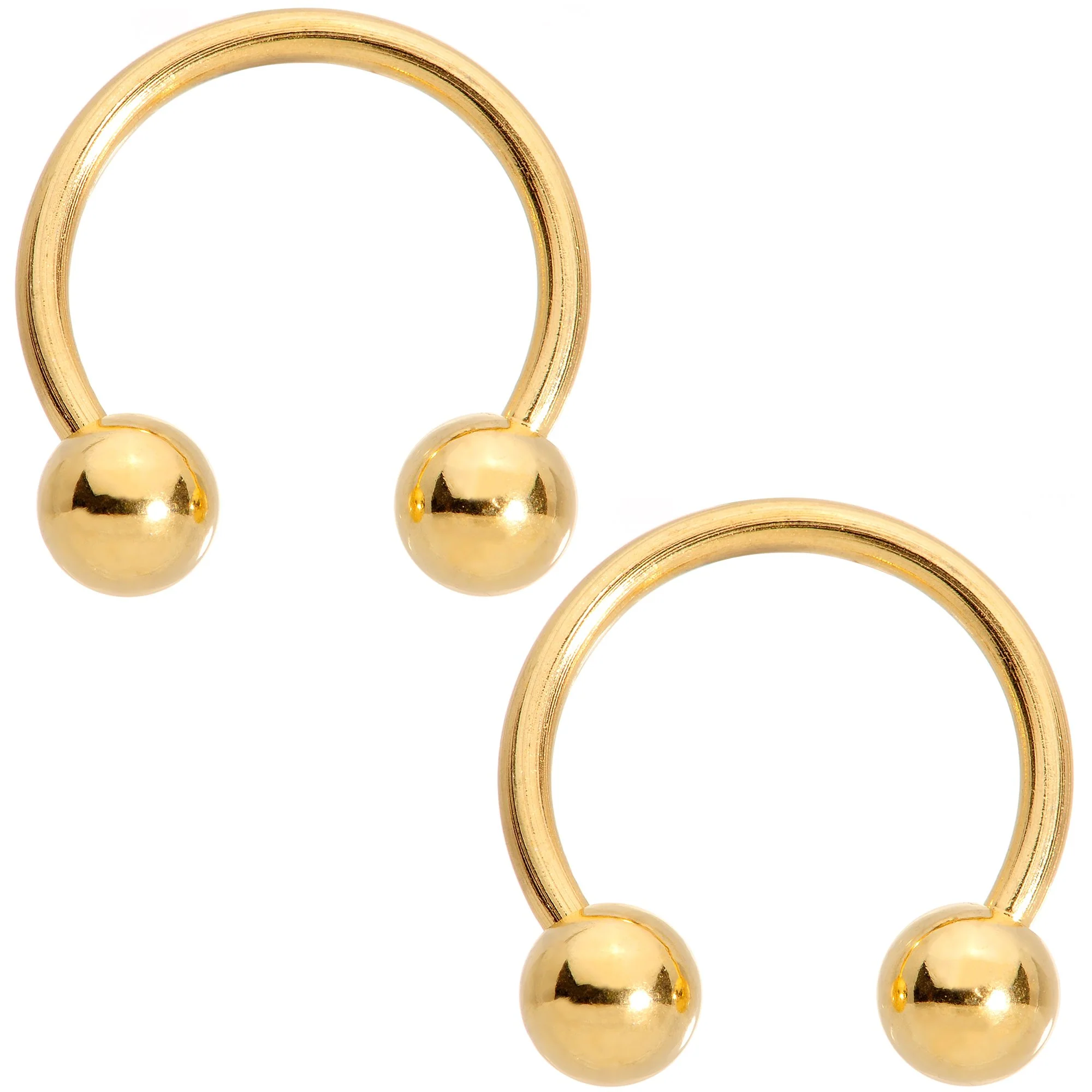 16G 3/8 Color Variety Horseshoe Curved Barbell Set of 8 - Image 4