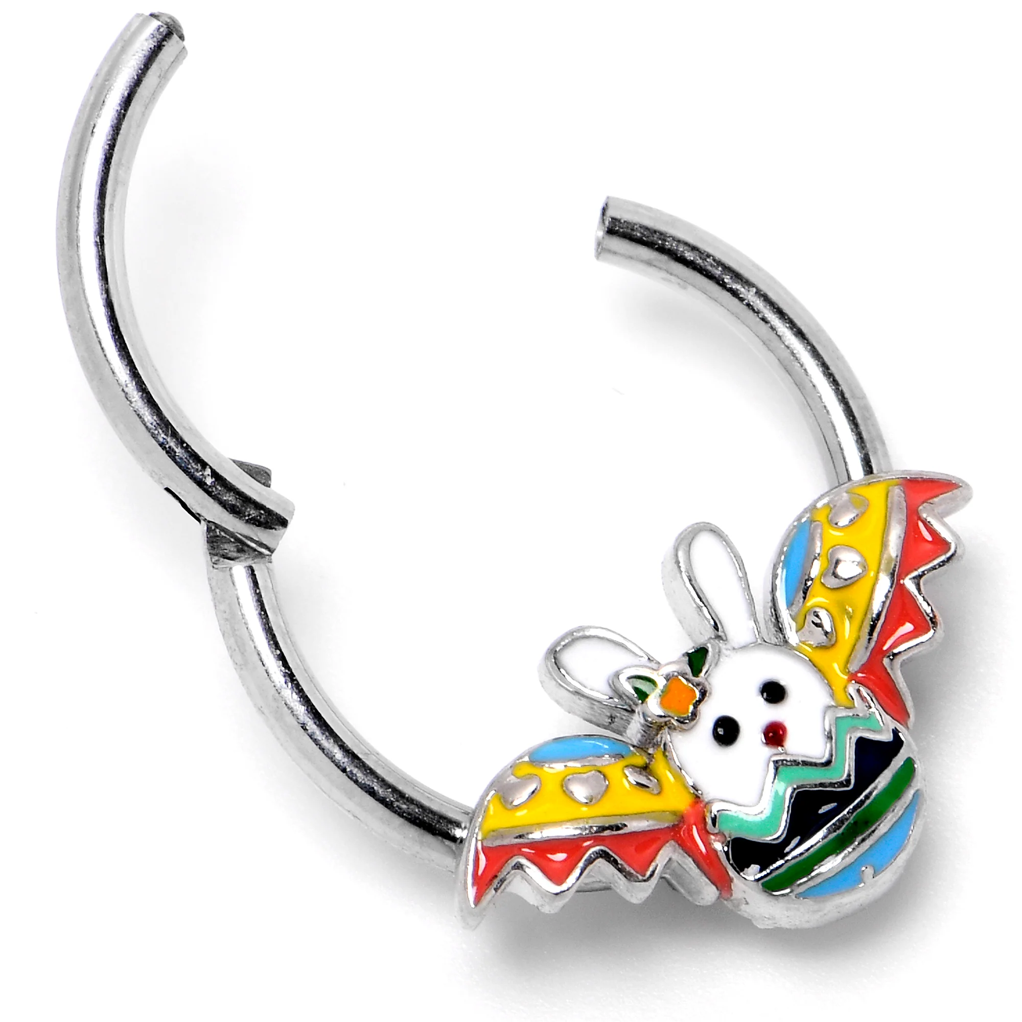 16G 3/8 Easter Egg Bunny Hinged Segment Ring - Image 4