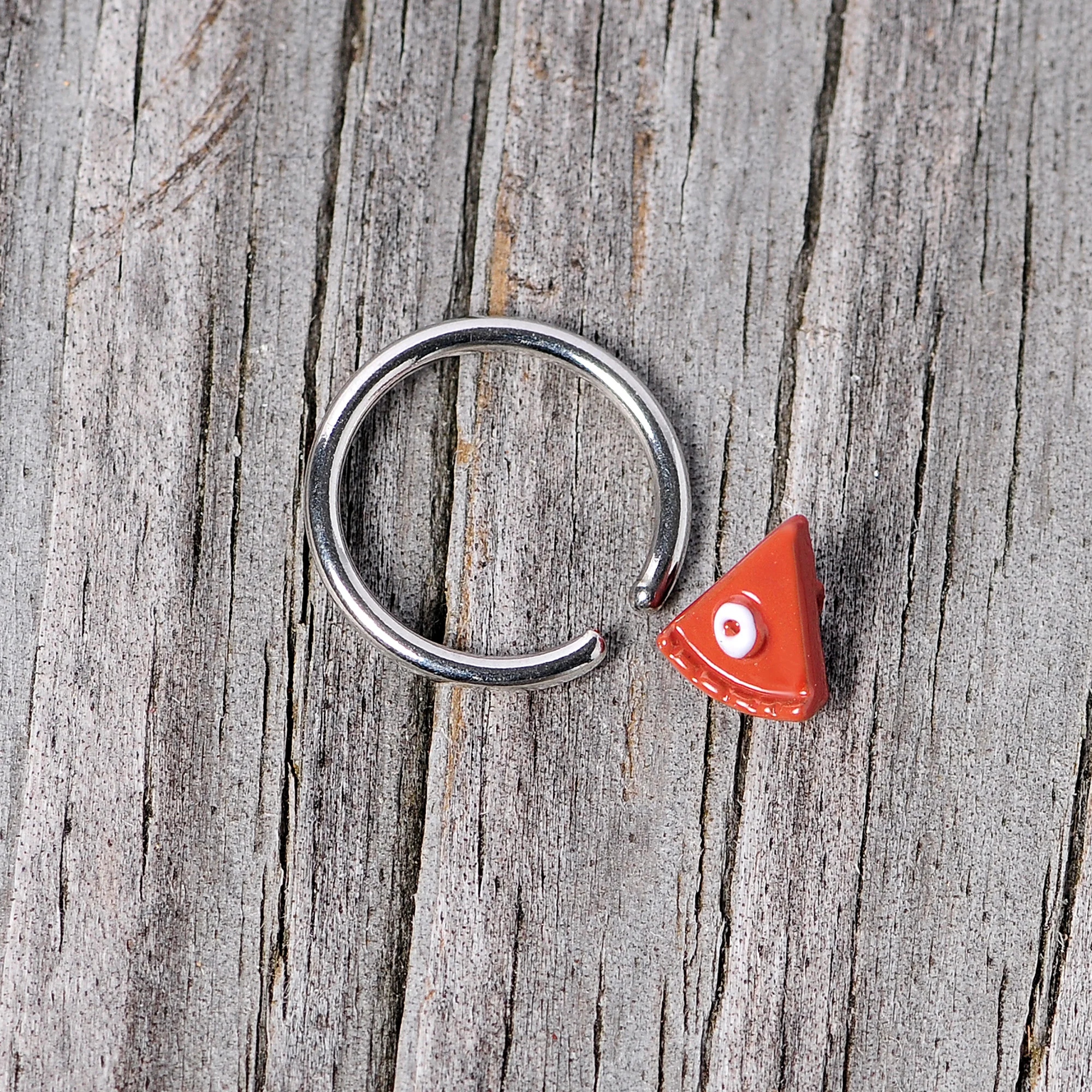 16G 3/8 Brown Pumpkin Pie Thanksgiving Holiday BCR Captive Ring - Image 5
