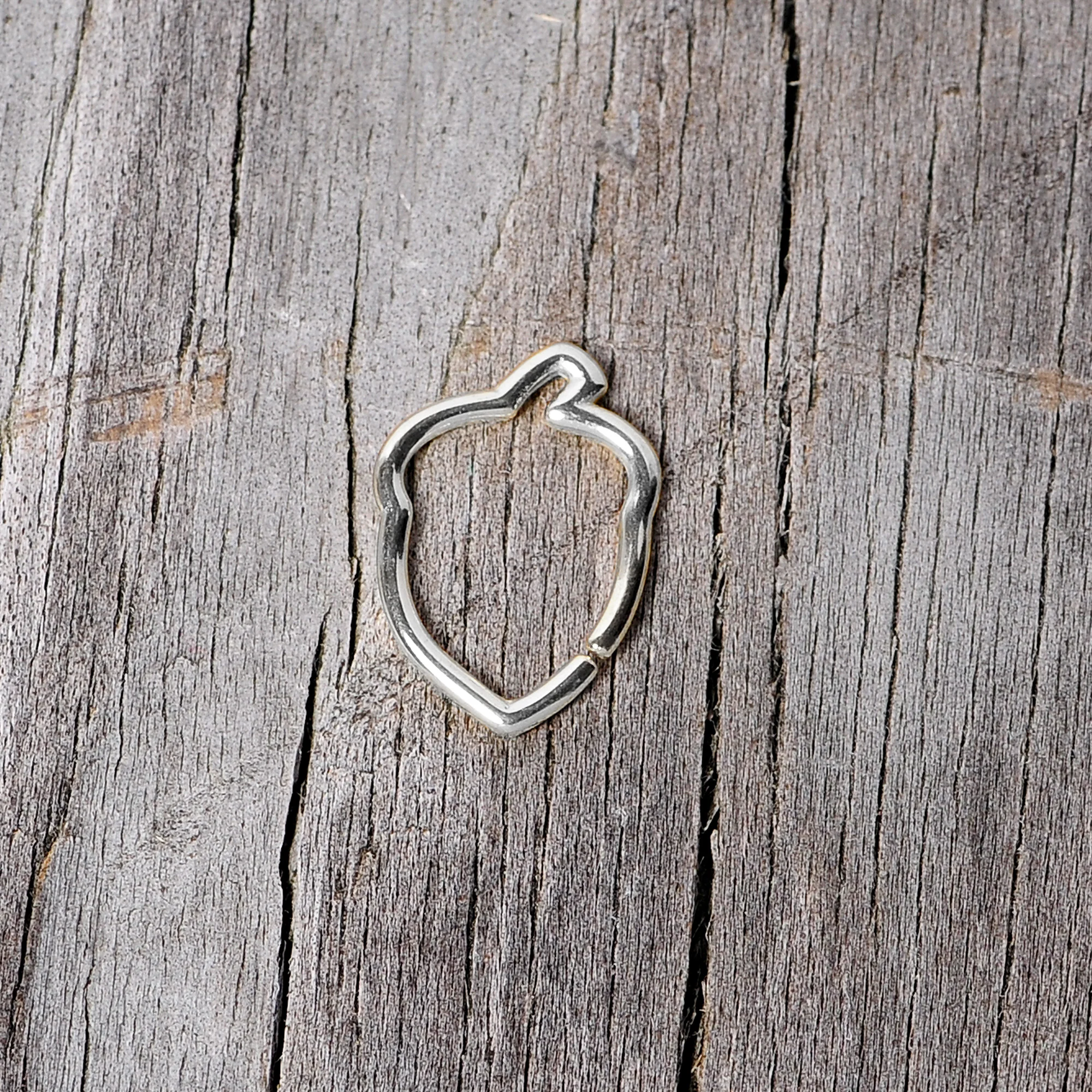16G 3/8 Steel Autumn Acorn Closure Ring - Image 4