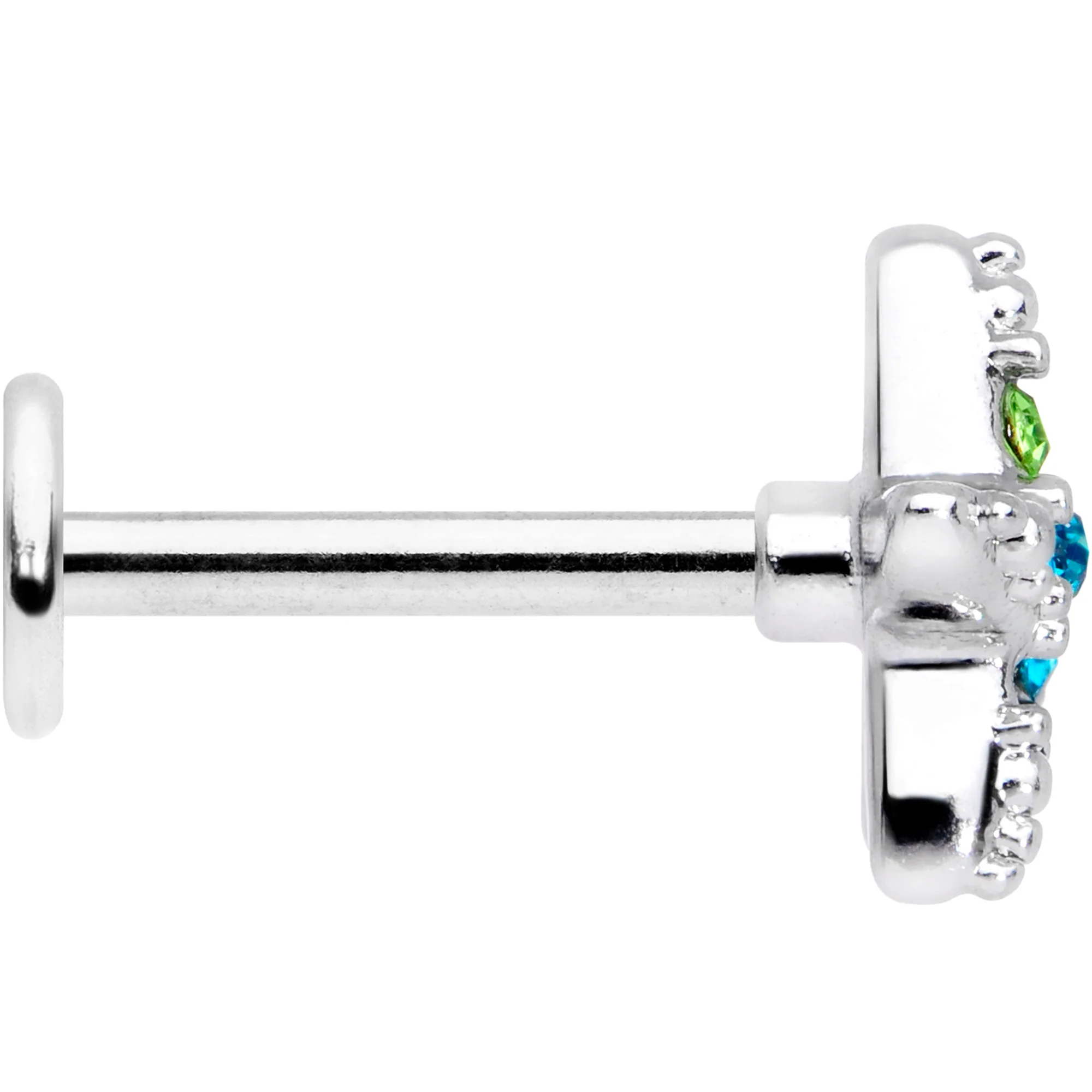 16G 5/16 Aurora Aqua Gem Nautical Starfish Labret Monroe Tragus - Image 3