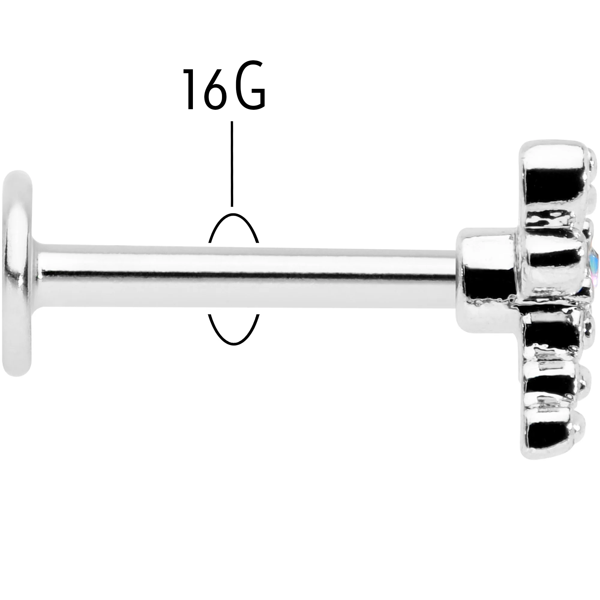 16G 5/16 Aurora Gem Ornate Dragonfly Labret Monroe Tragus - Image 5