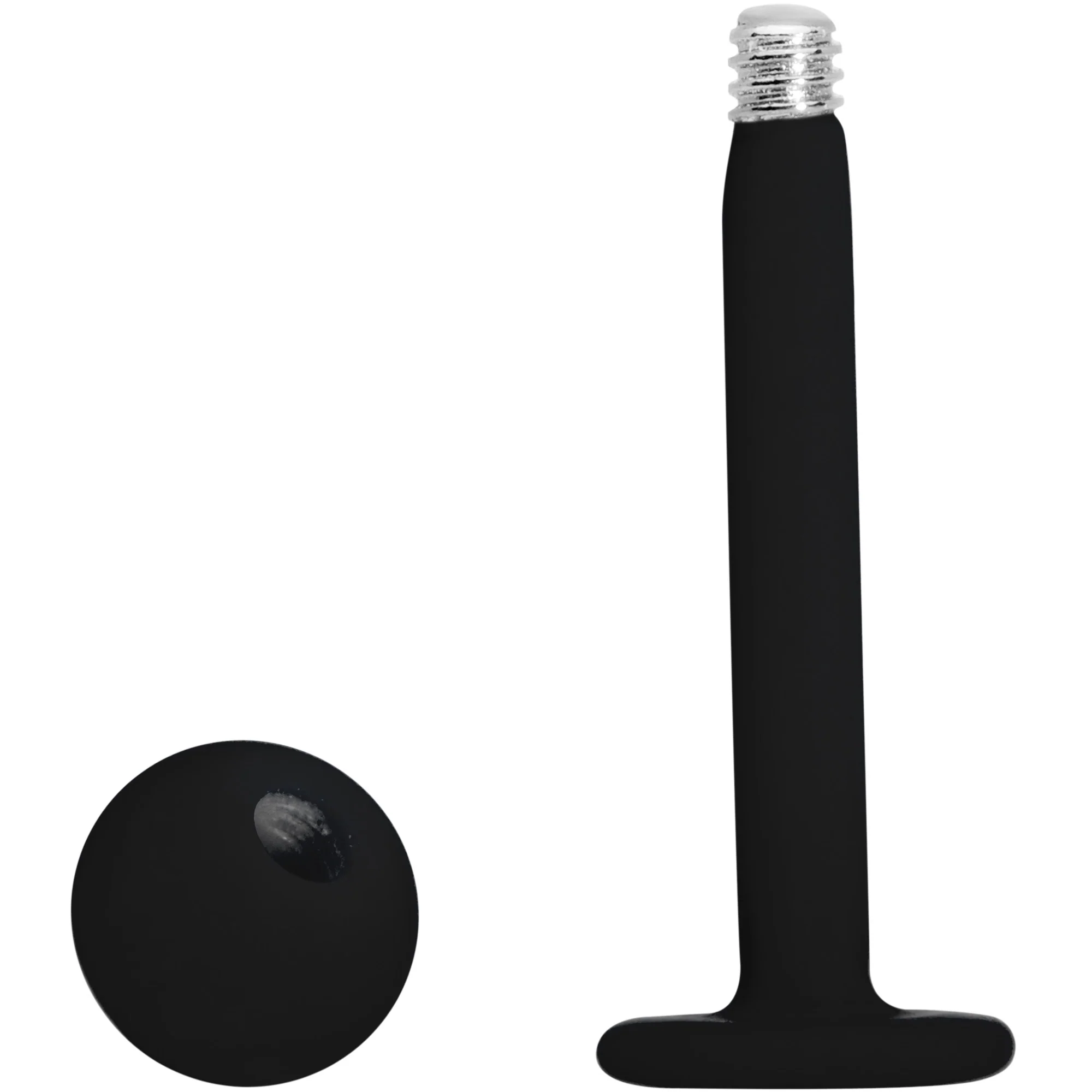 16G 5/16 Black Acrylic Matte Labret Monroe Tragus - Image 4