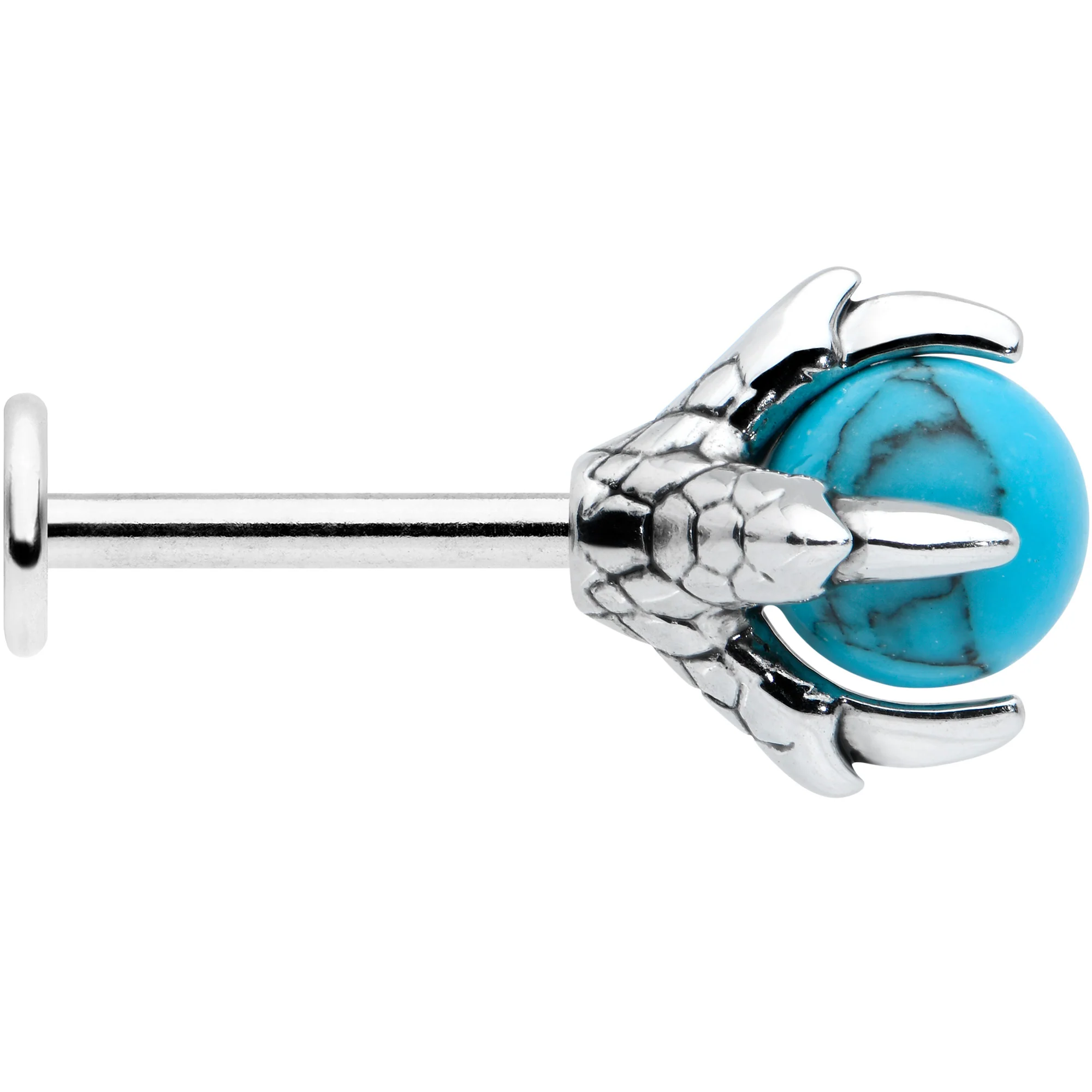 16G 5/16 Blue Turquoise Claw Hand Labret Monroe Tragus - Image 3