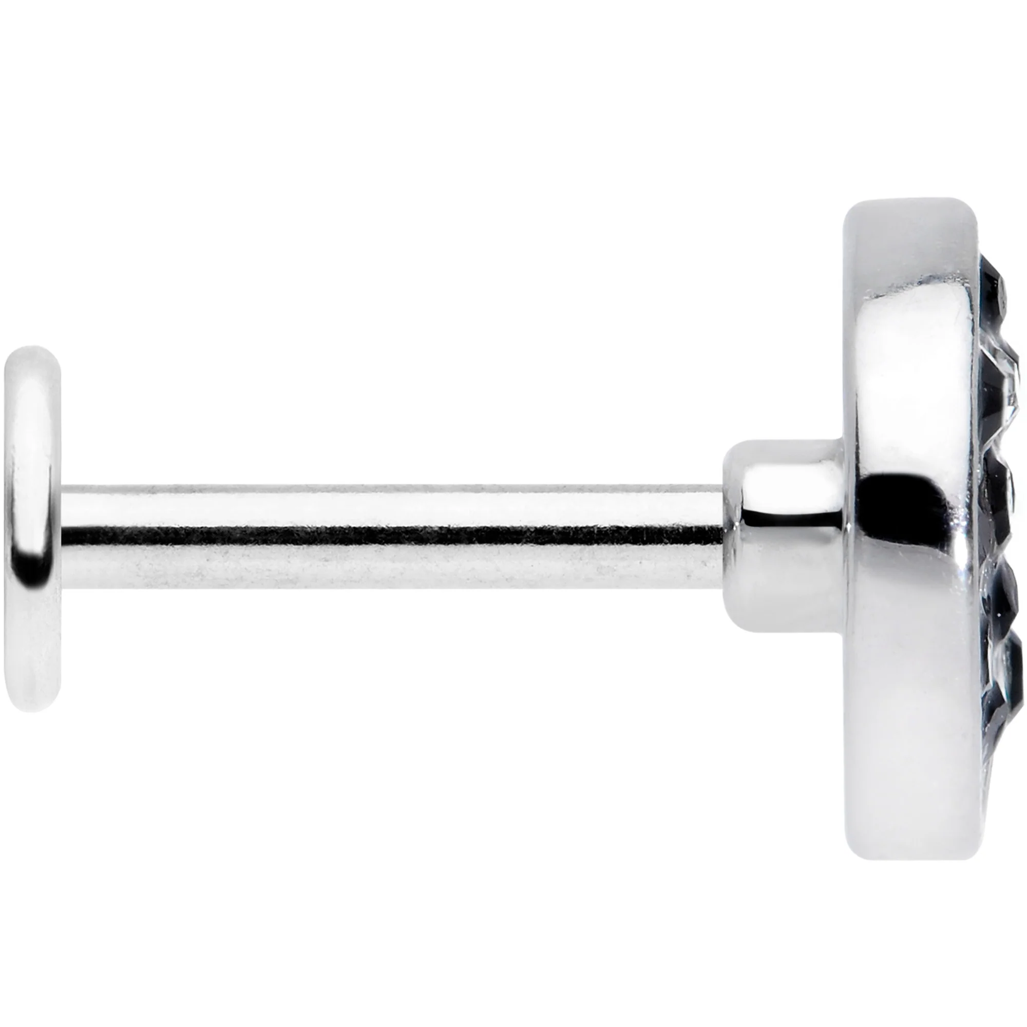 16G 5/16 Clear Black Gem Yin Yang Labret Monroe Tragus - Image 3