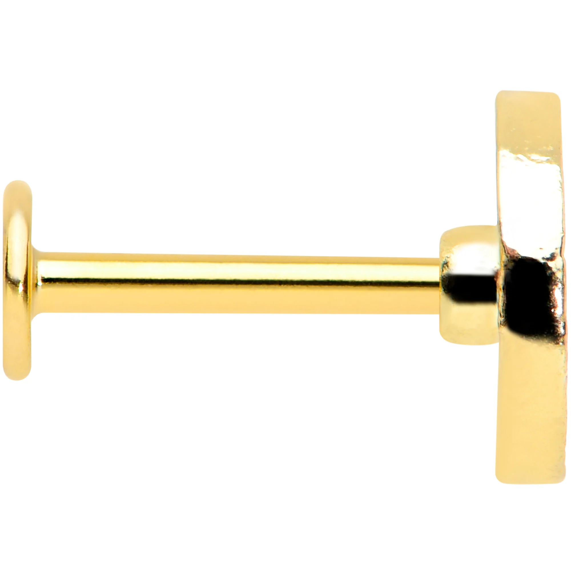 16G 5/16 Clear Gem Gold Tone Tasty Orange Fruit Labret Tragus - Image 3