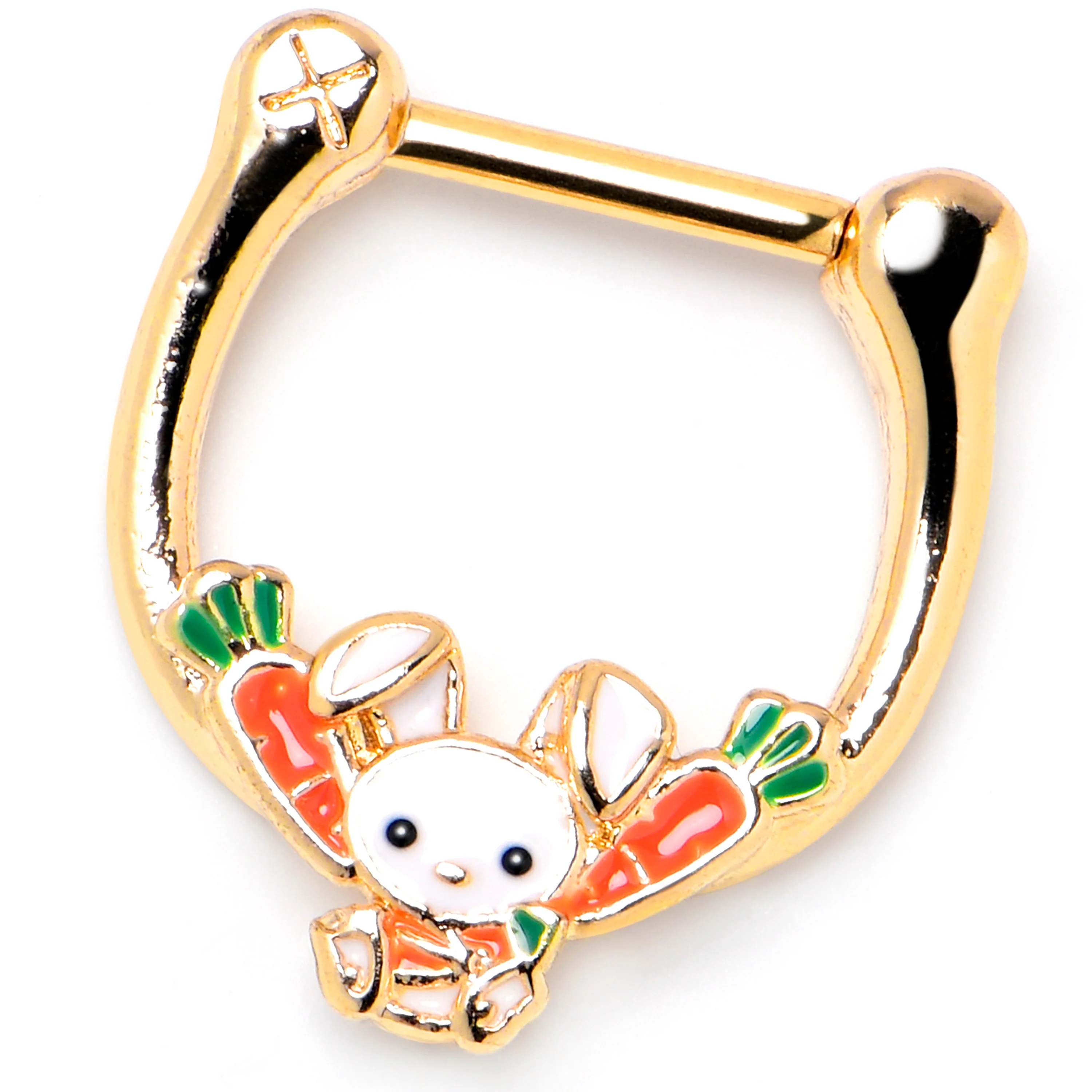 16G 5/16 Gold Tone Cutie Easter Bunny Cartilage Clicker - Image 4