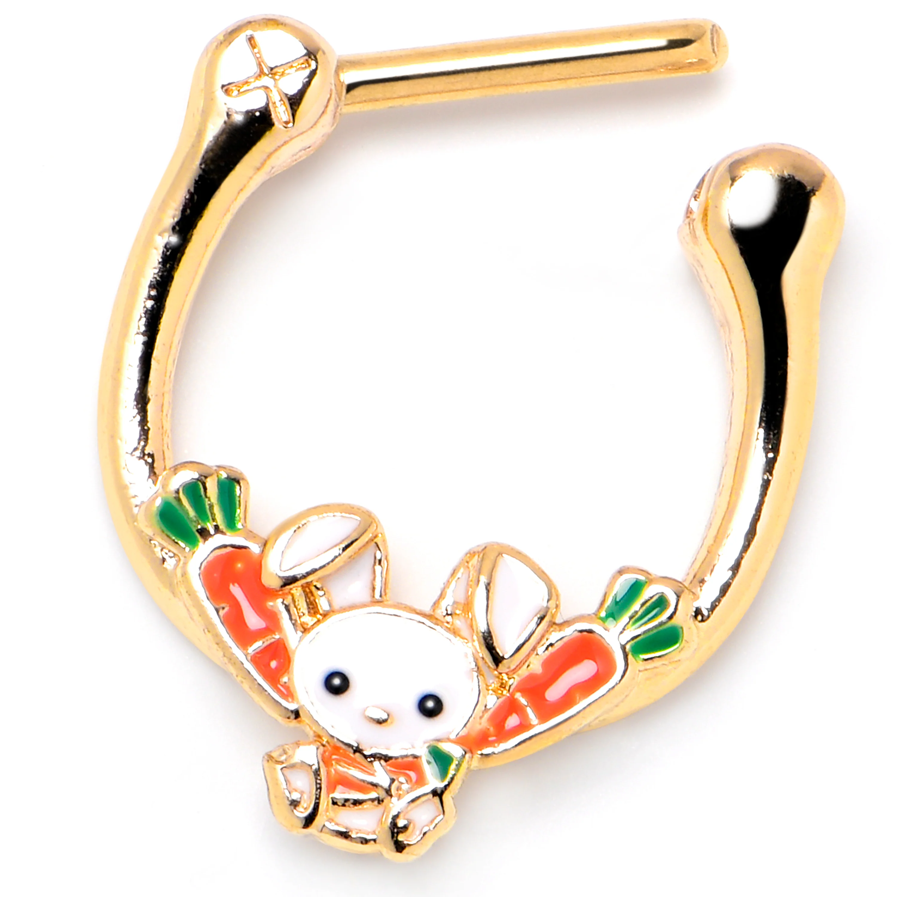 16G 5/16 Gold Tone Cutie Easter Bunny Cartilage Clicker - Image 5