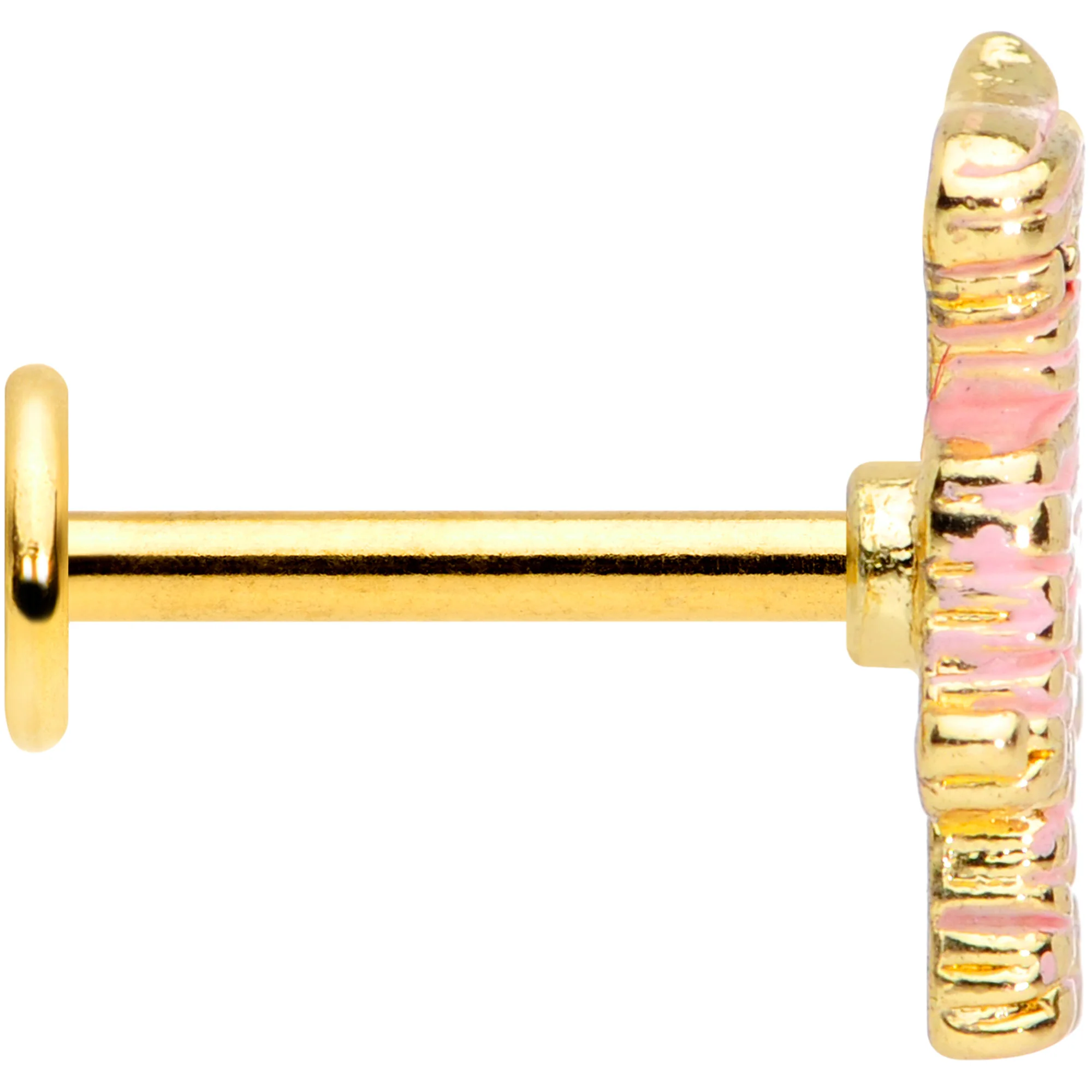 16G 5/16 Gold Tone Mummy Halloween Labret Monroe Tragus - Image 3
