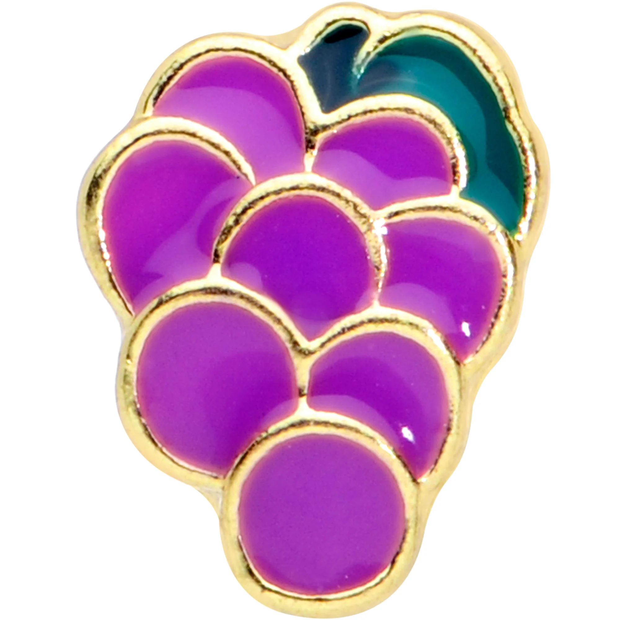 16G 5/16 Gold Tone Sweet Purple Grapes Labret Monroe Tragus - Image 2