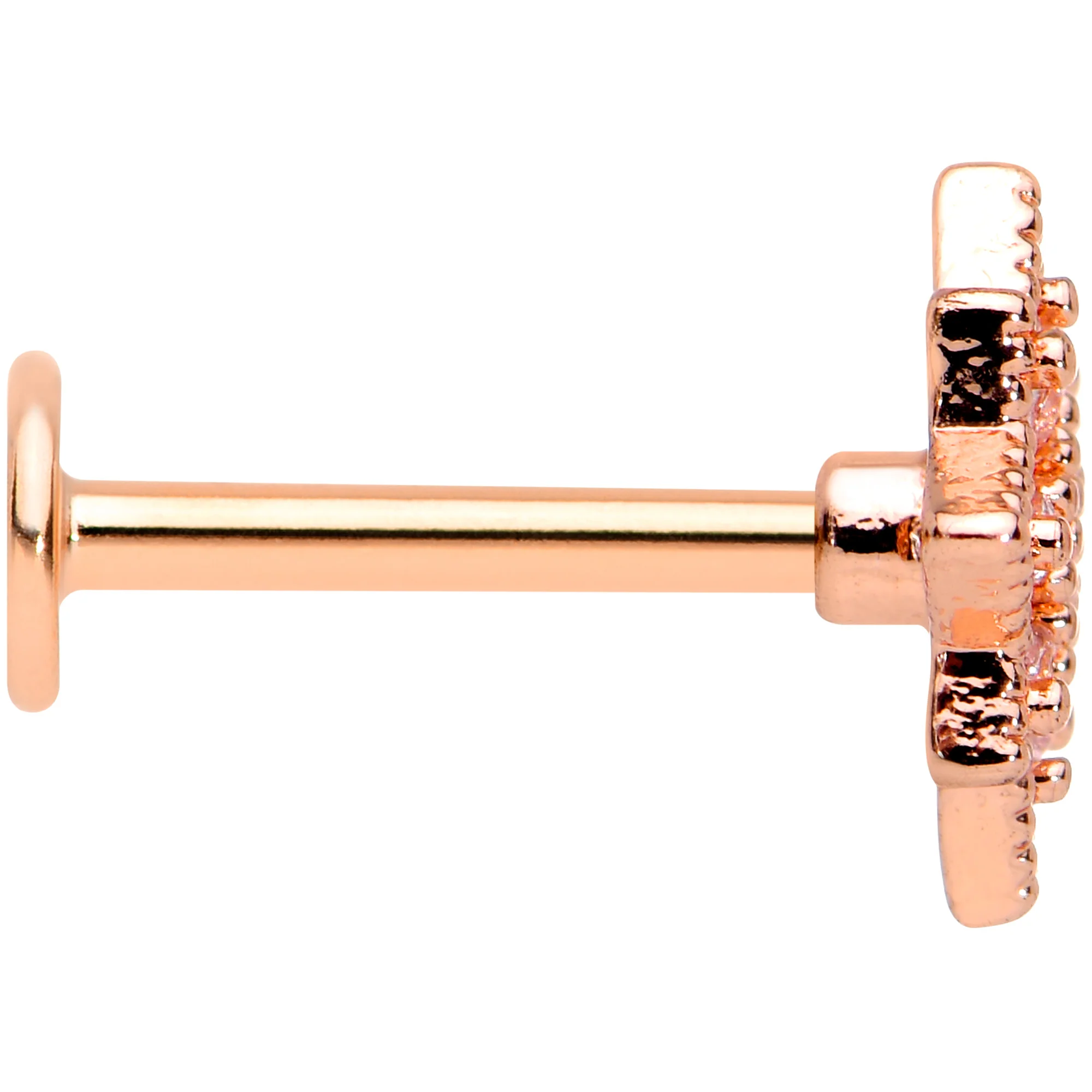 16G 5/16 Green Gem Rose Gold Tone Evening Star Labret Tragus - Image 3