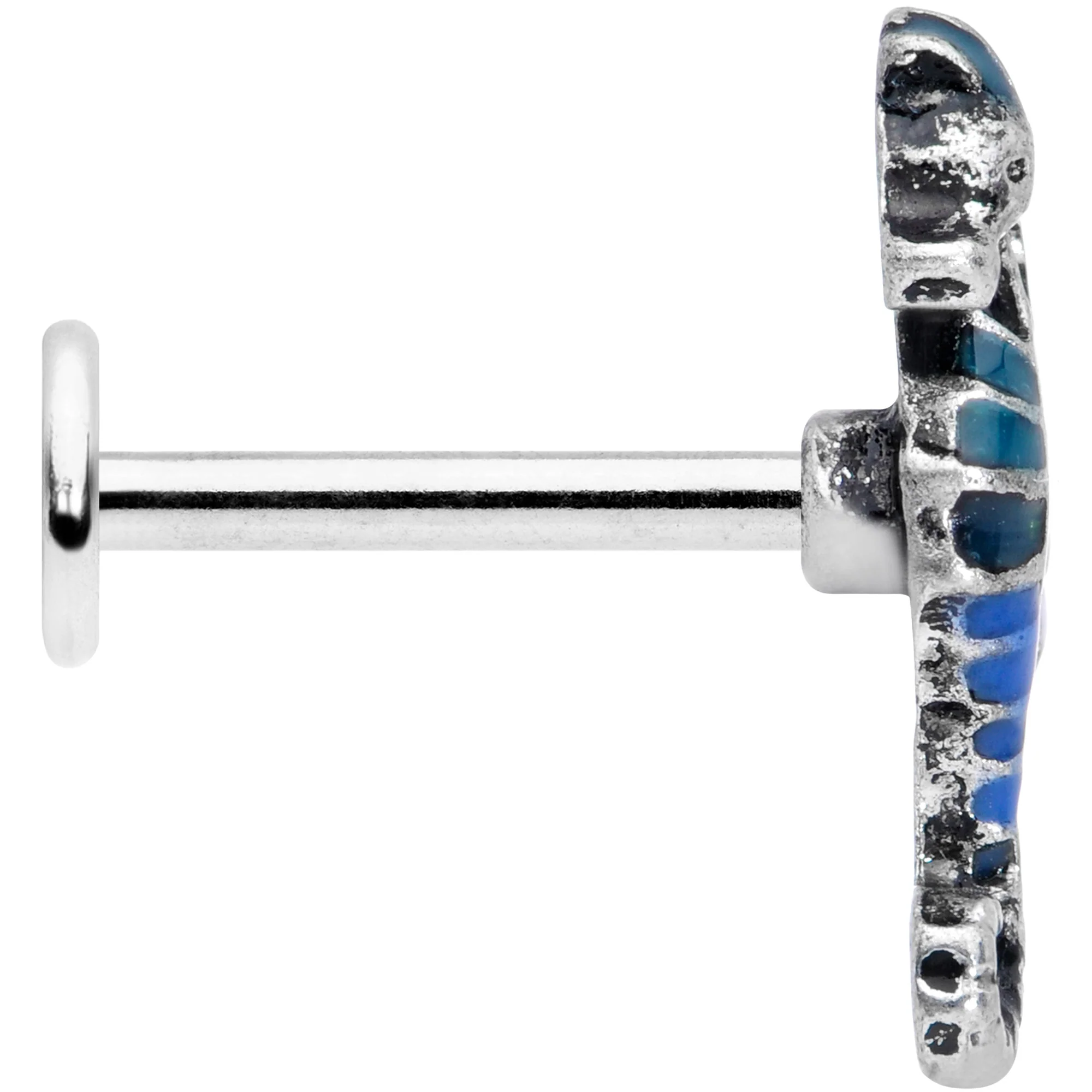 16G 5/16 Nautical Seahorse Labret Monroe Tragus - Image 3