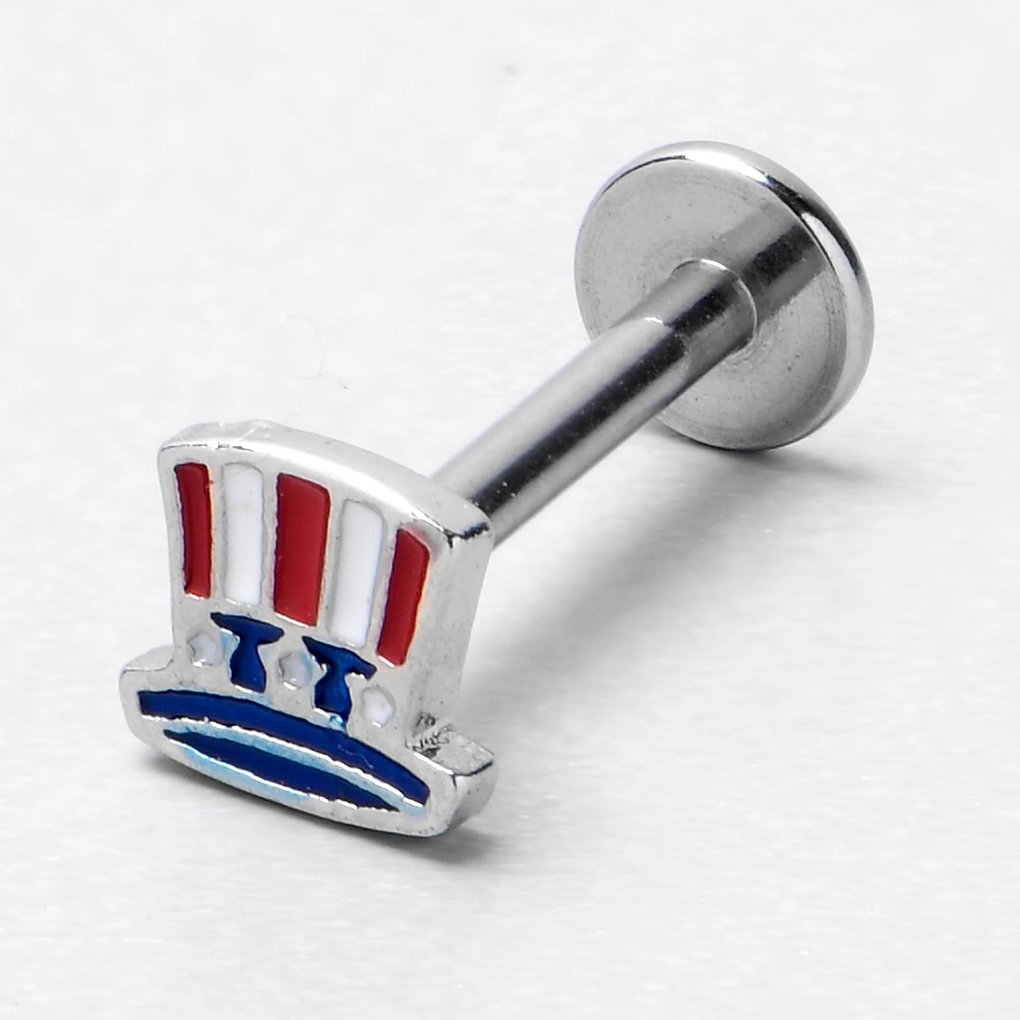 16G 5/16 Patriotic Uncle Sam Top Hat Labret Monroe Tragus - Image 5