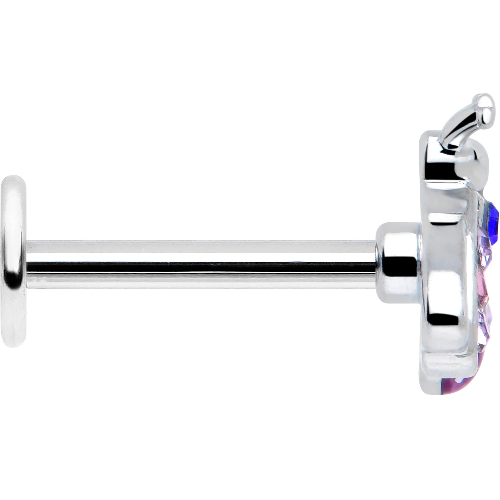 16G 5/16 Pink Blue Gem Beautiful Insect Labret Monroe Tragus - Image 4