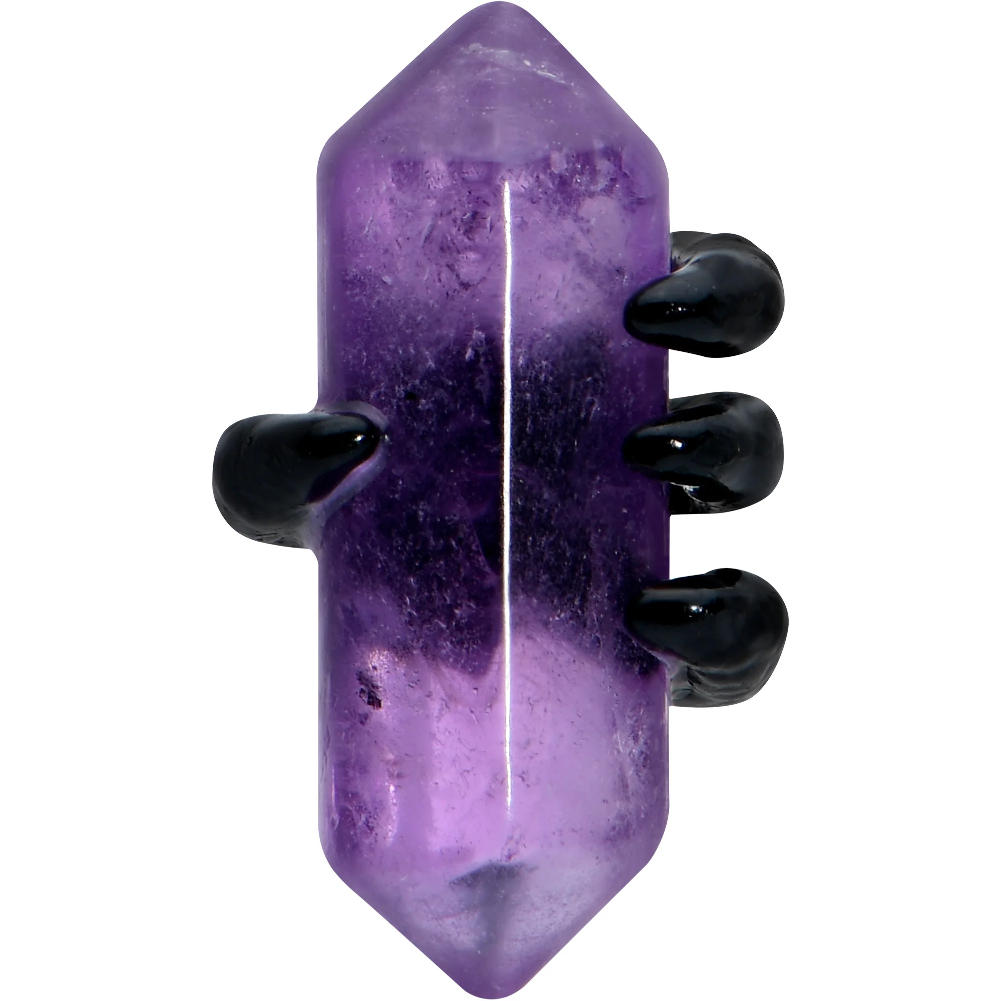 16G 5/16 Purple Amethyst Black Claw Obelisk Labret Monroe Tragus - Image 2