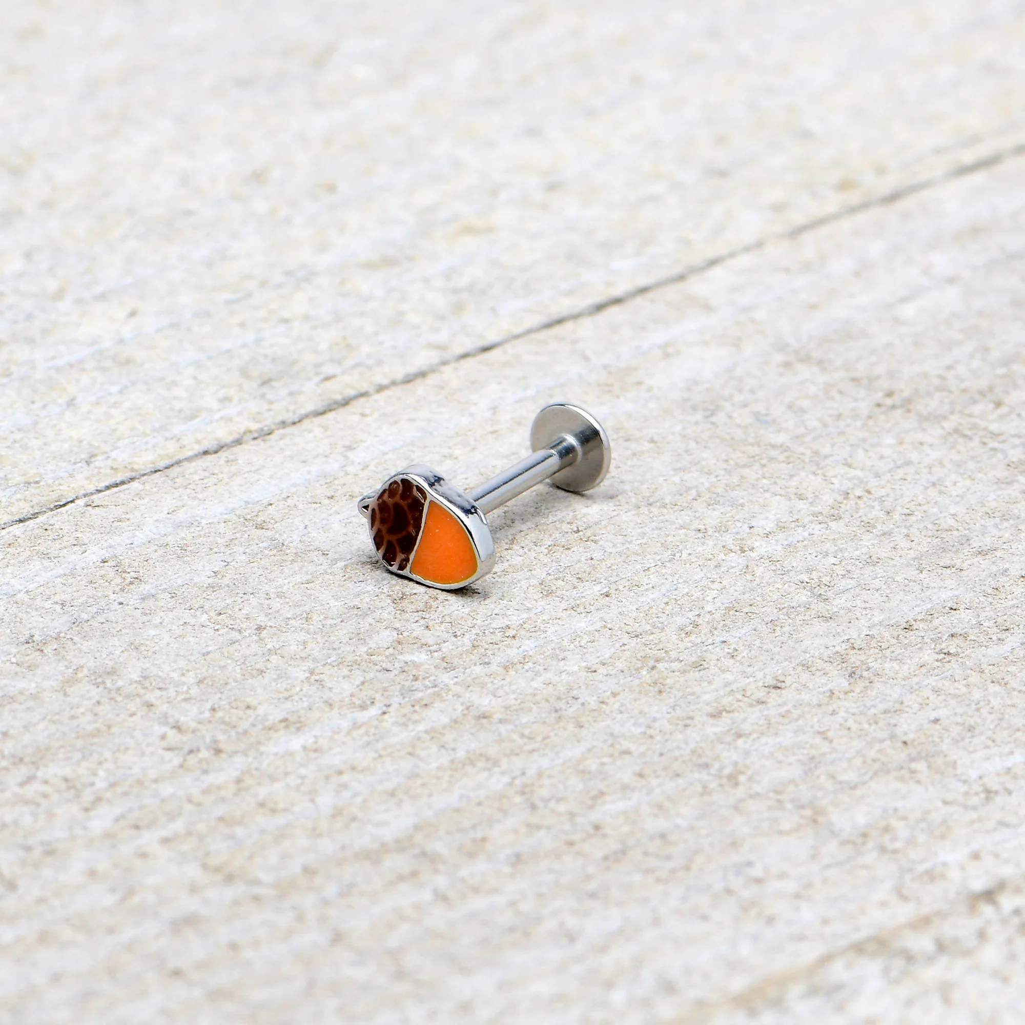16G 5/16 Autumn Acorn Orange Brown Labret Monroe Tragus - Image 6